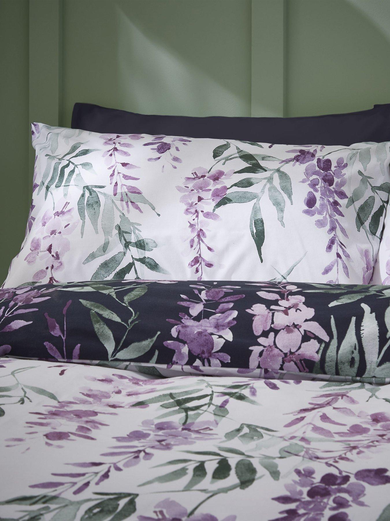 Image 4 of 6 of Catherine Lansfield Wisteria Duvet Cover Set - White