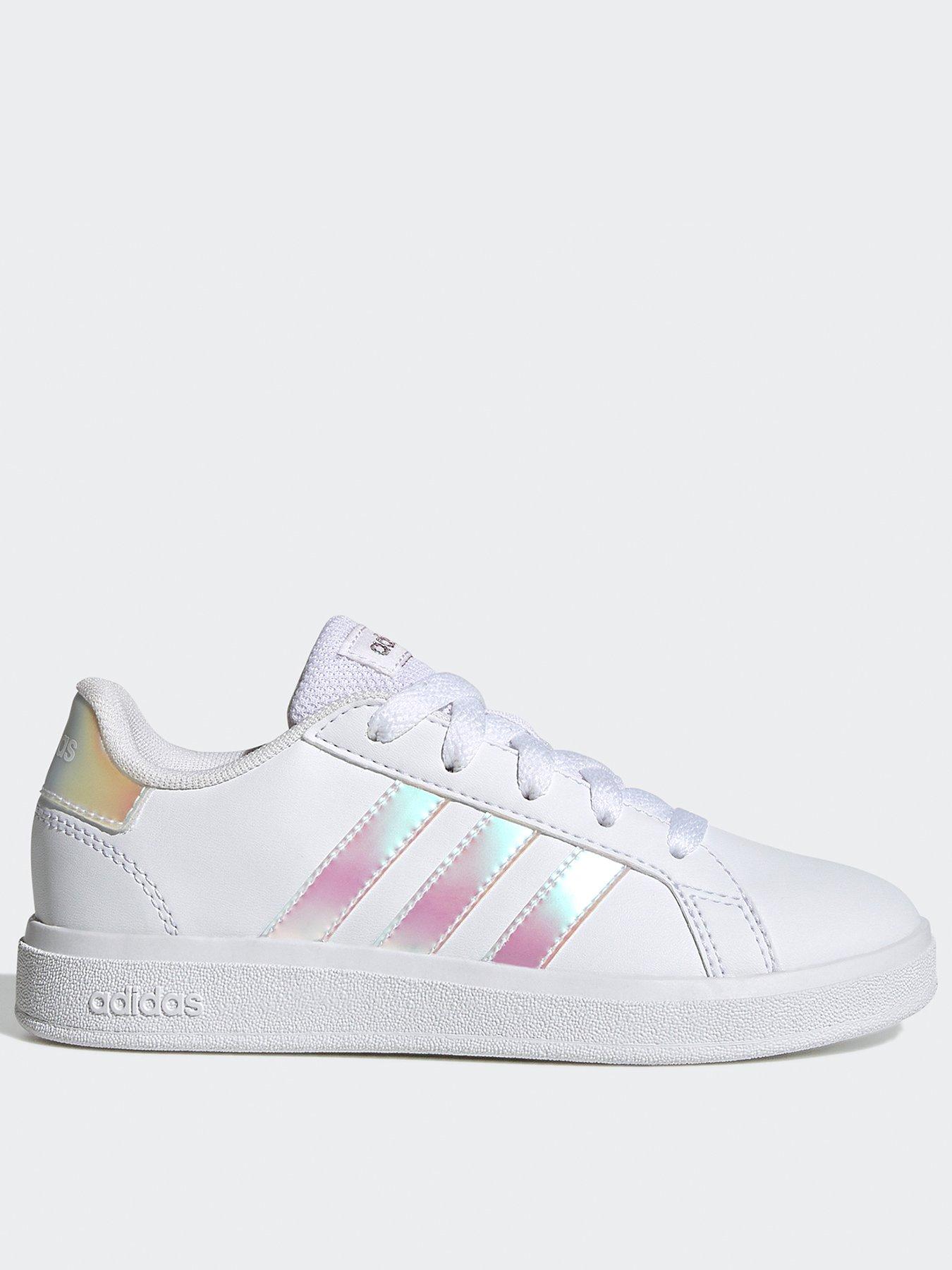 adidas-sportswear-kids-girls-grand-court-20-trainers-whiteiridescentfront