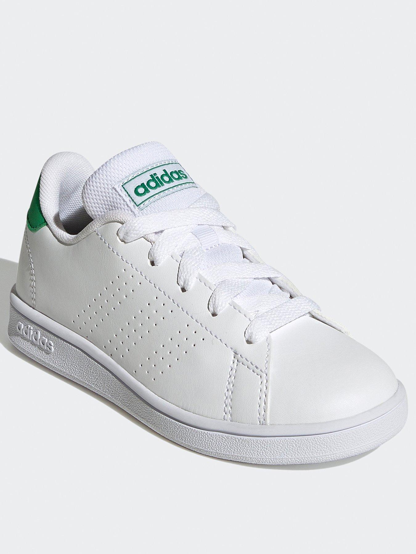 adidas-sportswear-kids-unisex-advantage-trainers-whitegreenback