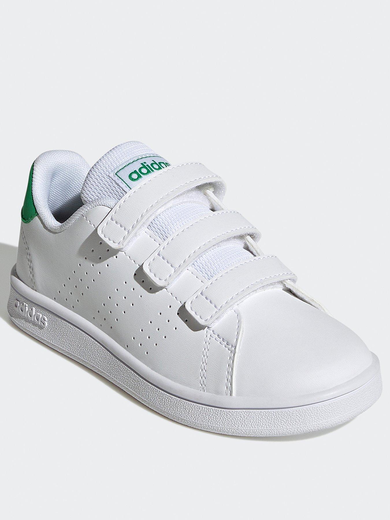 adidas-sportswear-kids-unisex-advantage-trainers-whitegreenback