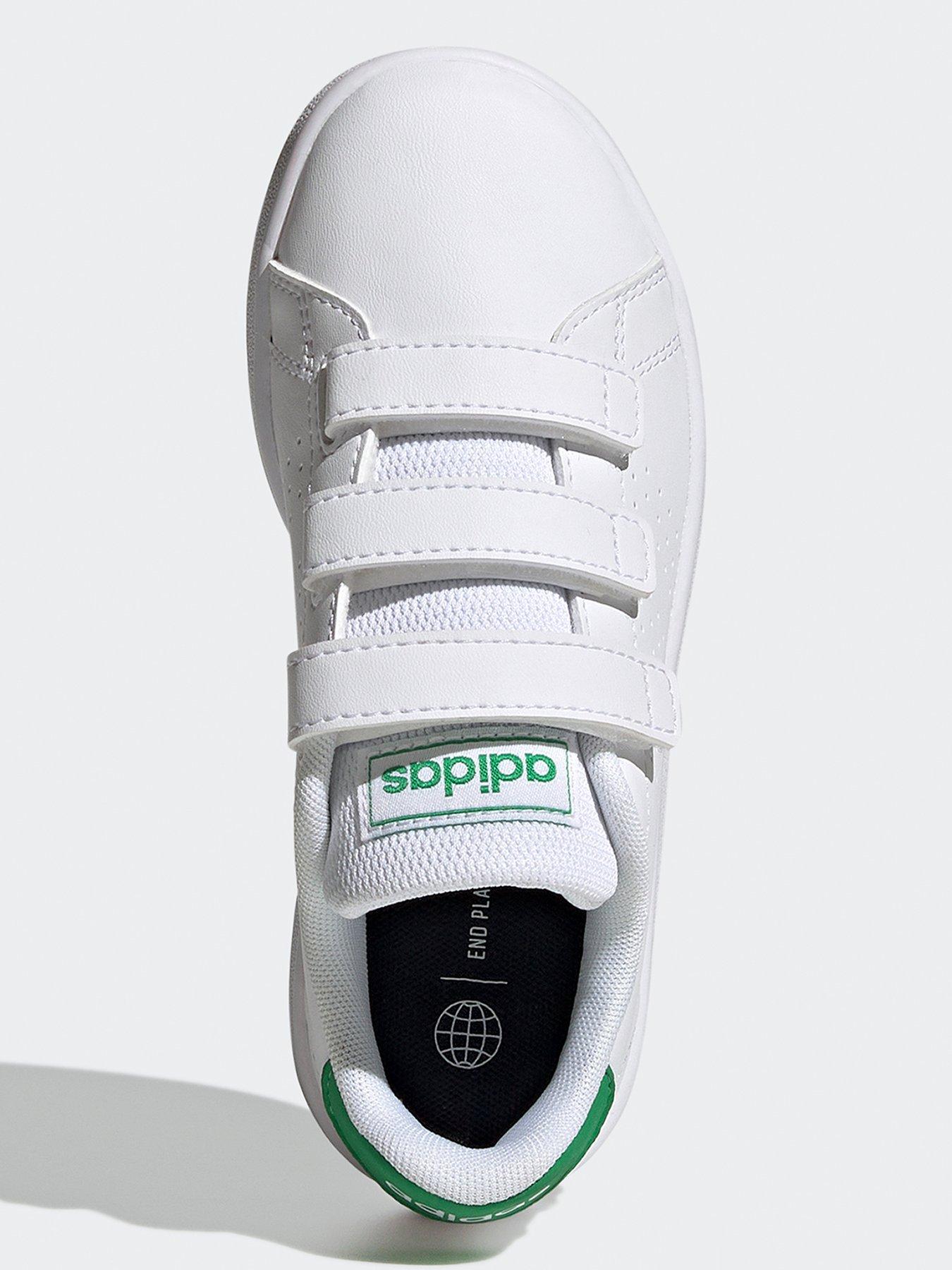 adidas-sportswear-kids-unisex-advantage-trainers-whitegreenoutfit