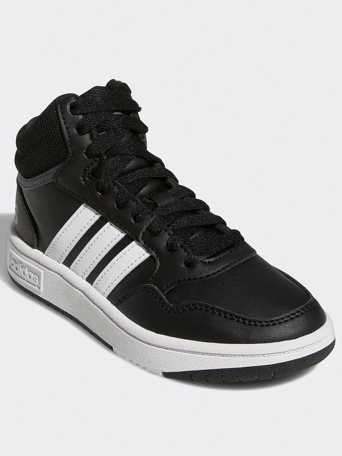 adidas-sportswear-kids-unisex-hoops-30-mid-trainers-blackwhiteback