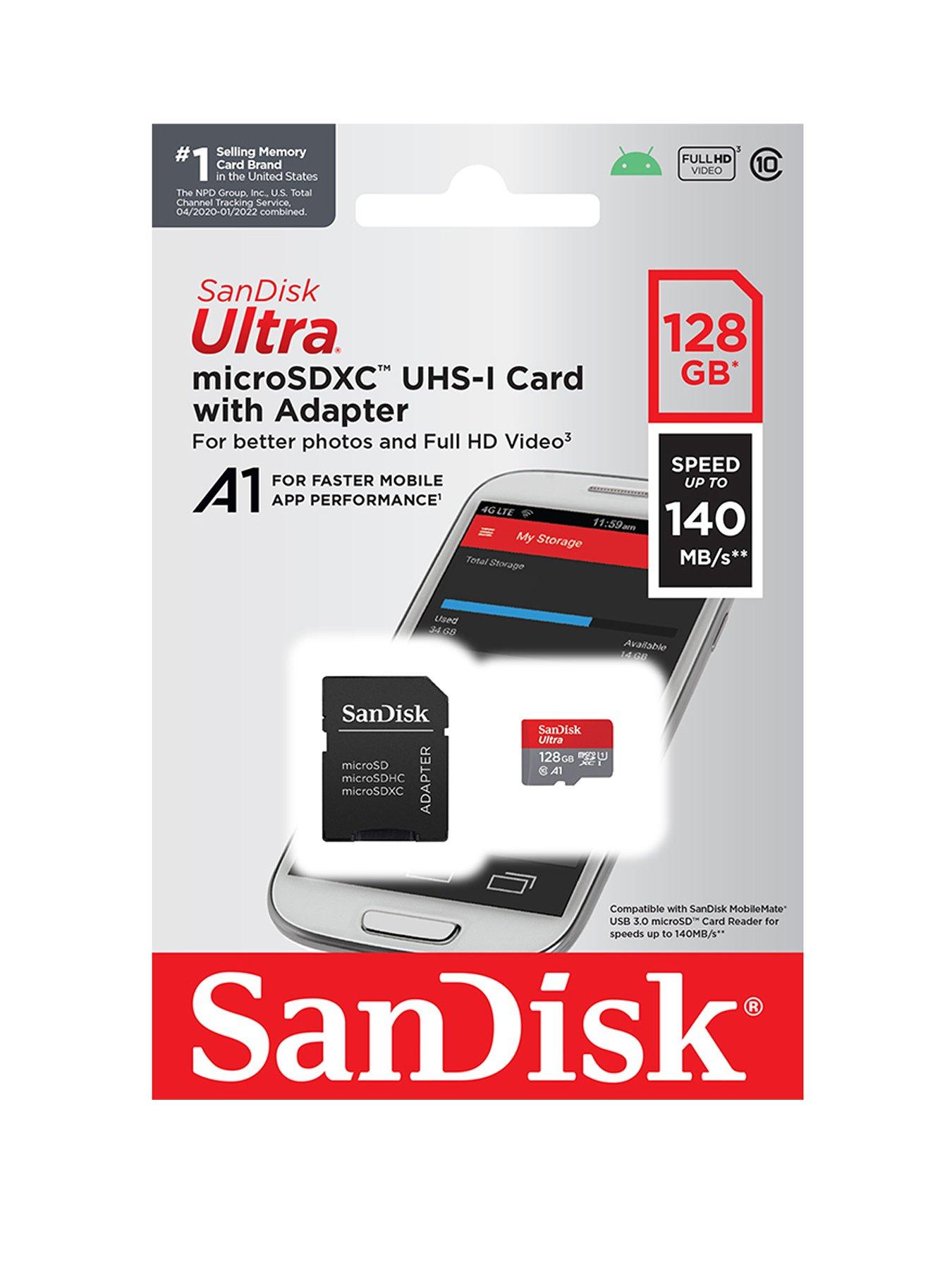 Image 1 of 5 of SanDisk SanDisk Ultra microSD 128GB + SD Adapter
