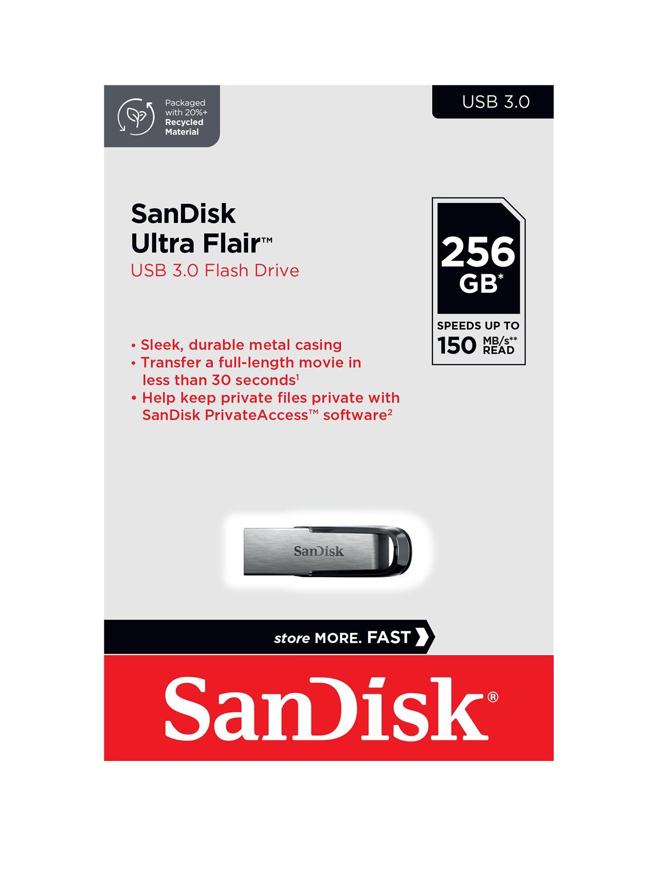 Image 1 of 3 of SanDisk SanDisk Ultra Flair 256GB, USB 3.0 Flash Drive, 150MB/s read