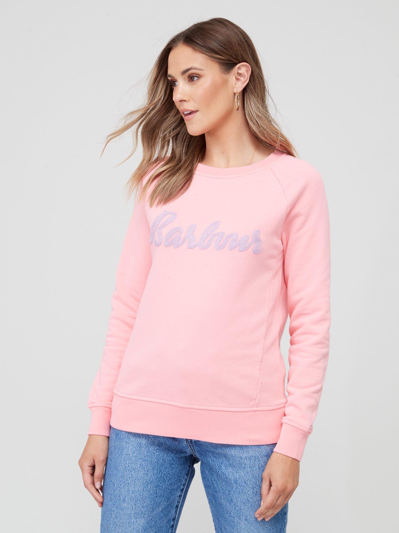 Barbour otterburn sweatshirt pink new arrivals