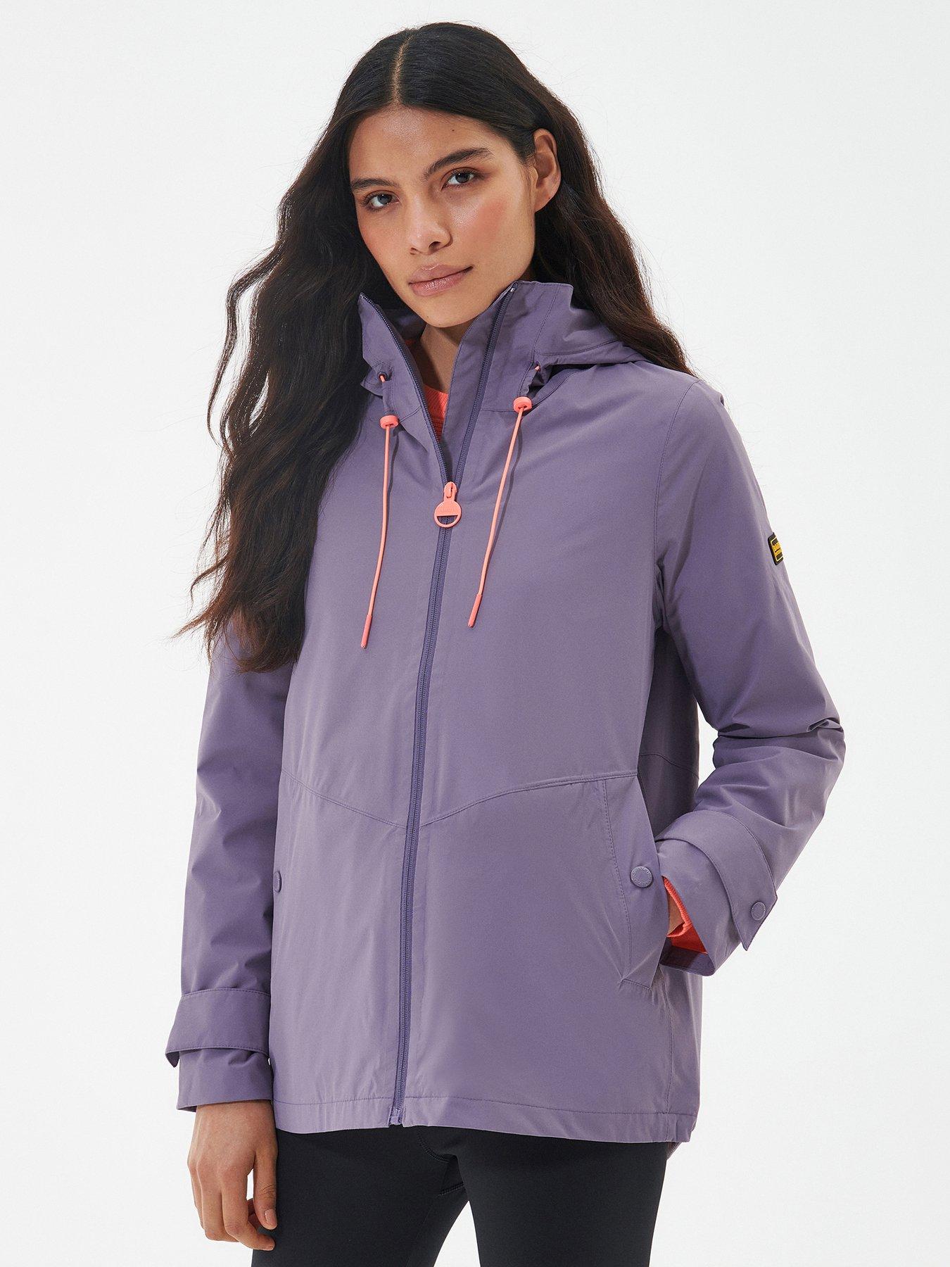 Barbour waterproof jacket sales womens purple