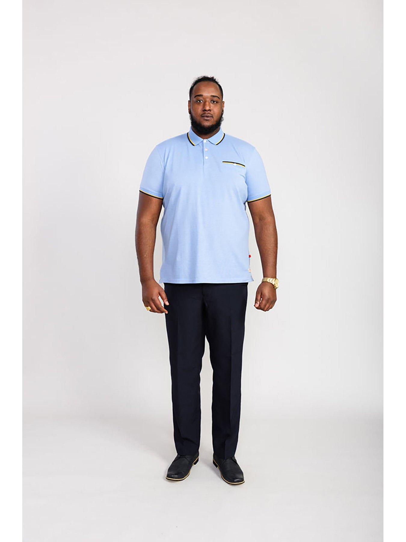 Image 2 of 5 of D555 Talbot Pique Polo Shirt with Pocket Opening - Blue