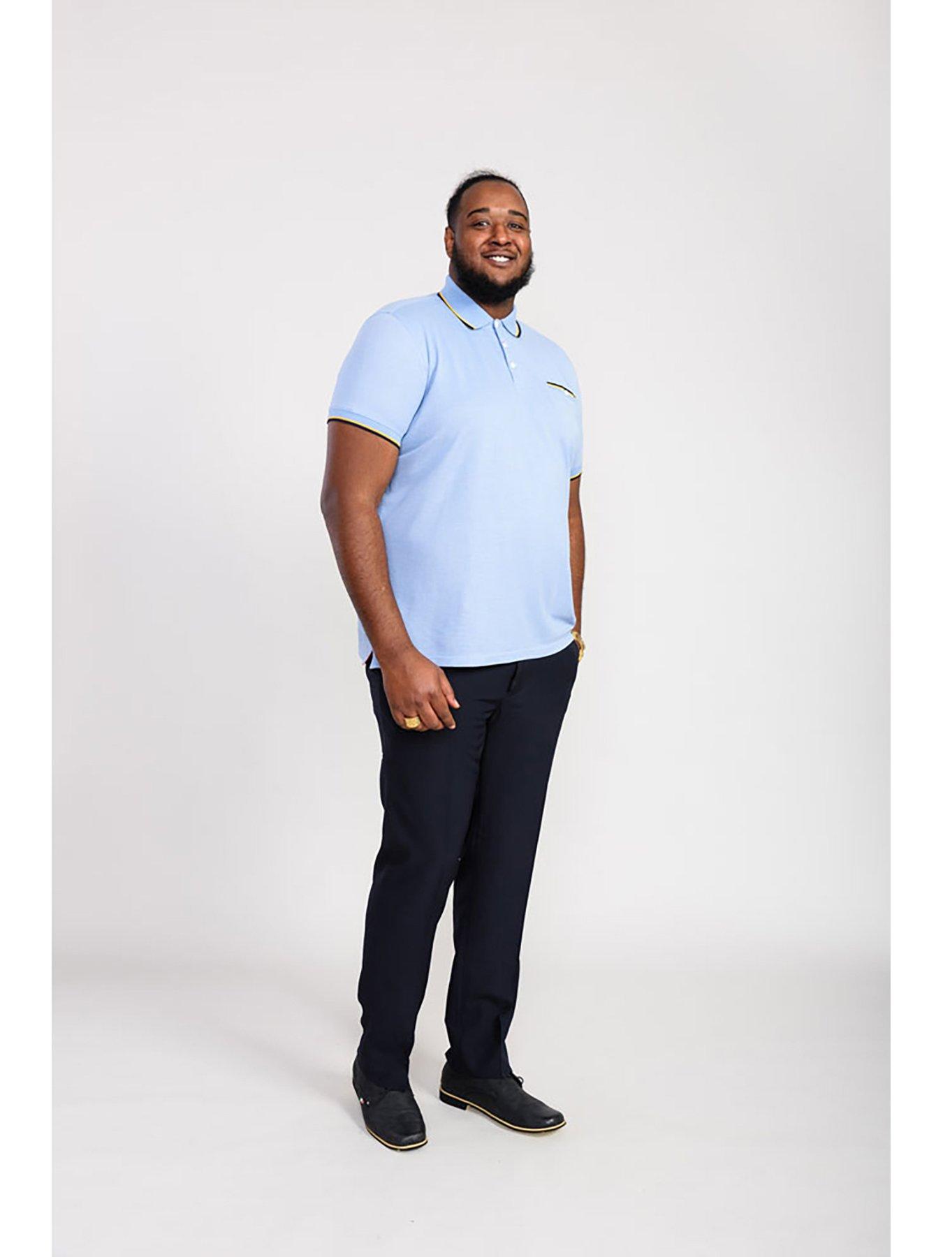 Image 3 of 5 of D555 Talbot Pique Polo Shirt with Pocket Opening - Blue