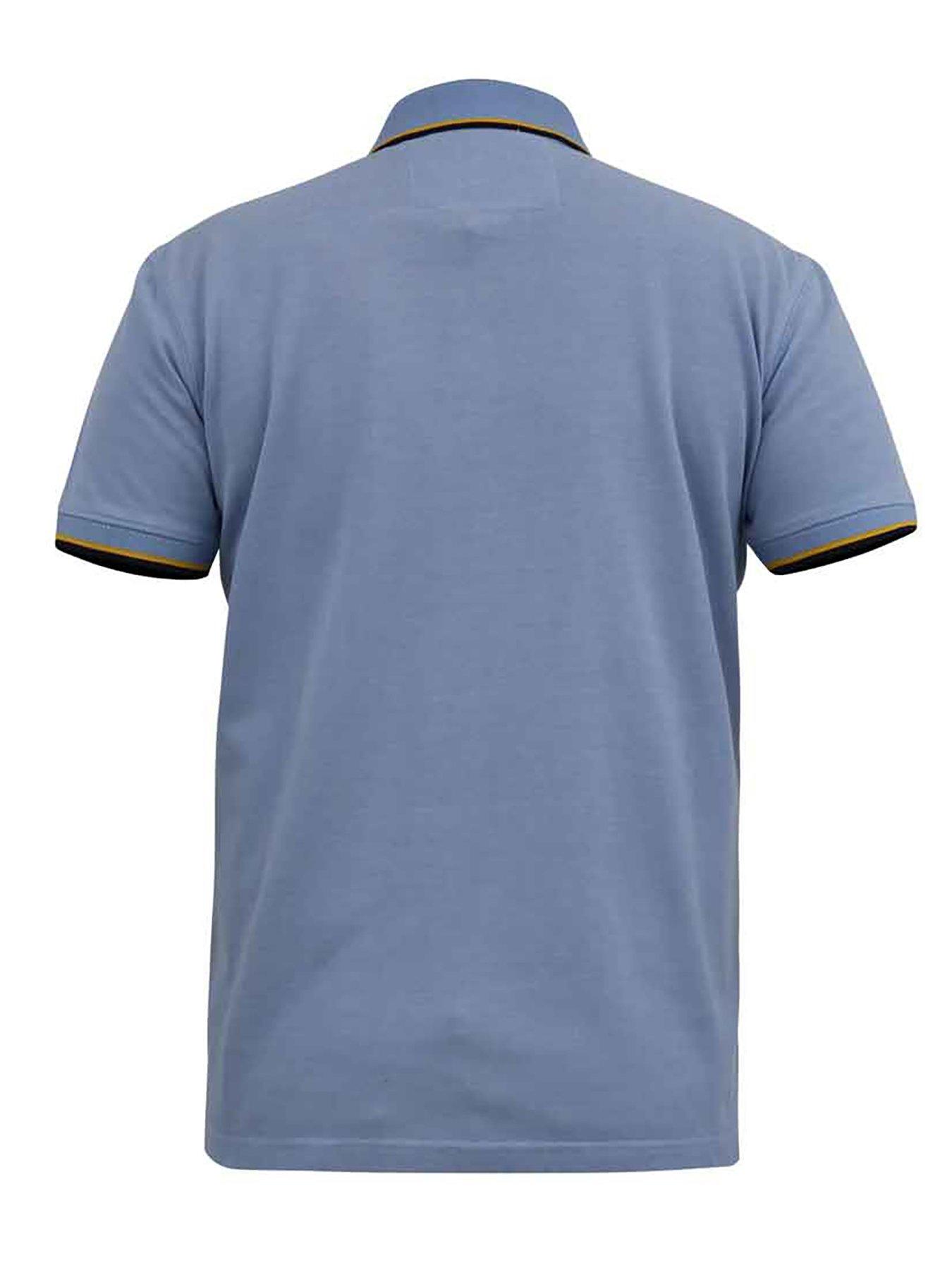 Image 5 of 5 of D555 Talbot Pique Polo Shirt with Pocket Opening - Blue