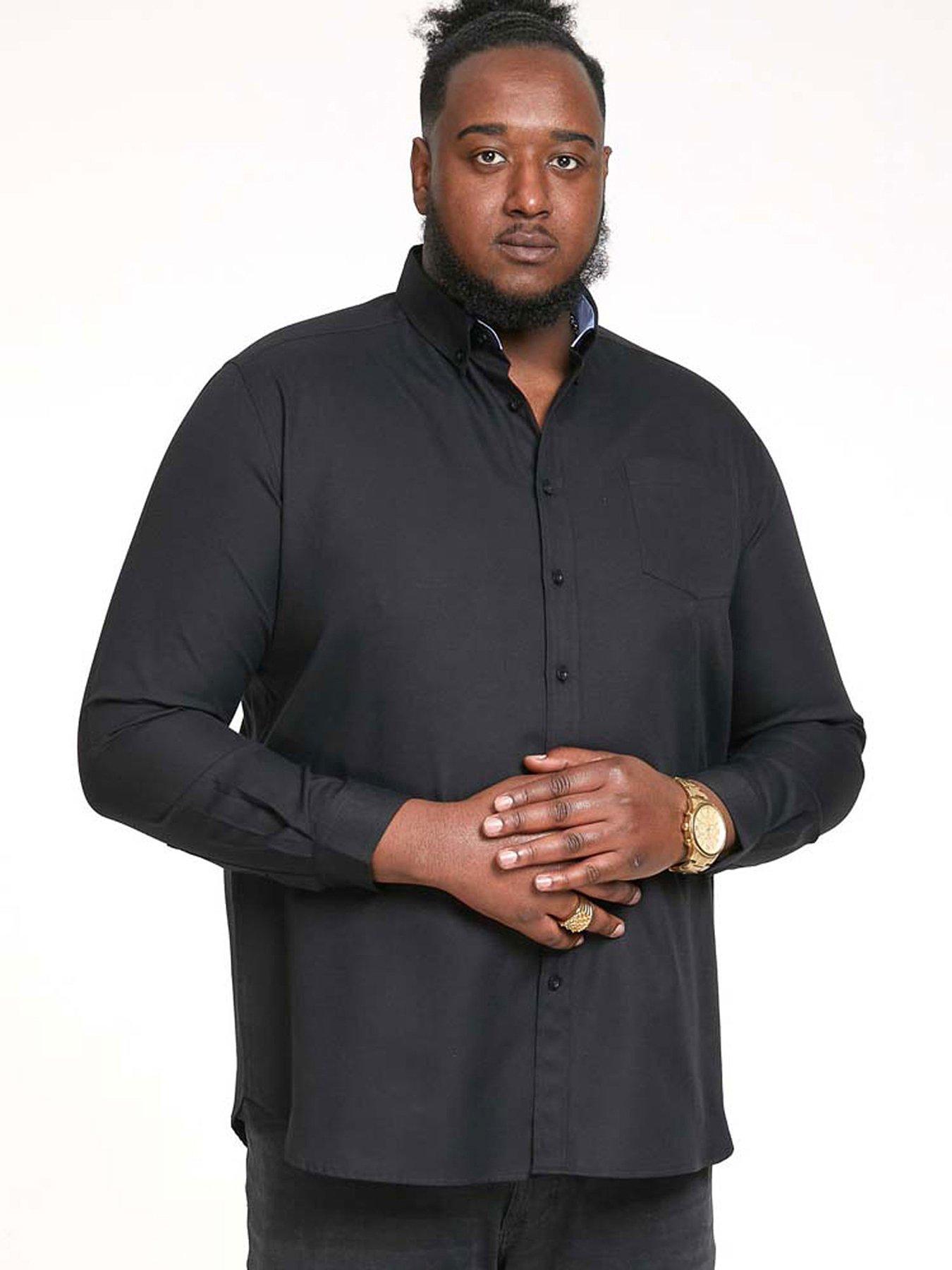 undefined Richard Basic Oxford Long Sleeve Shirt -Black