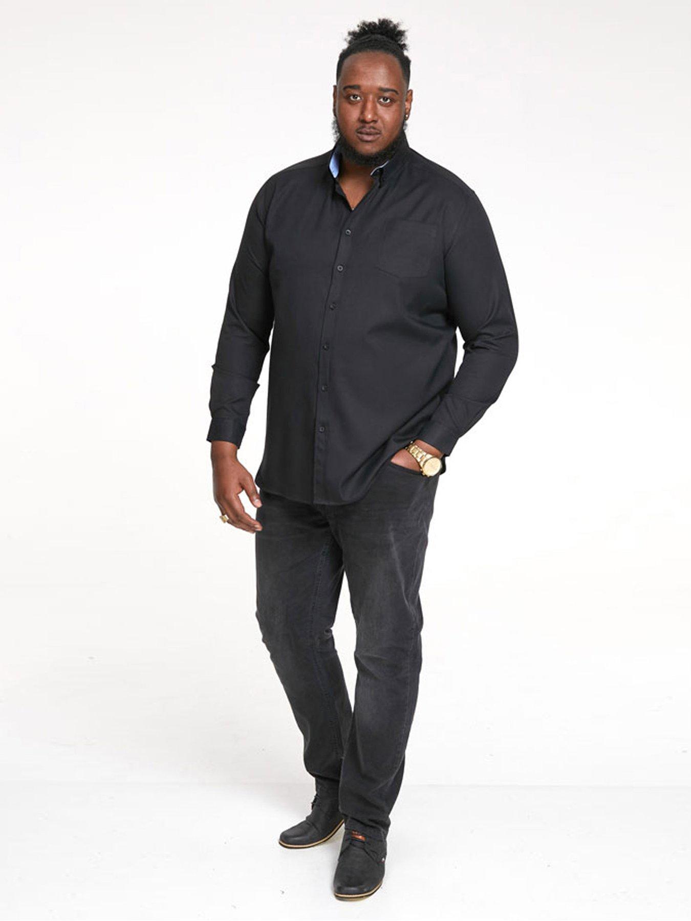 d555-richard-basic-oxford-long-sleeve-shirt--blackback