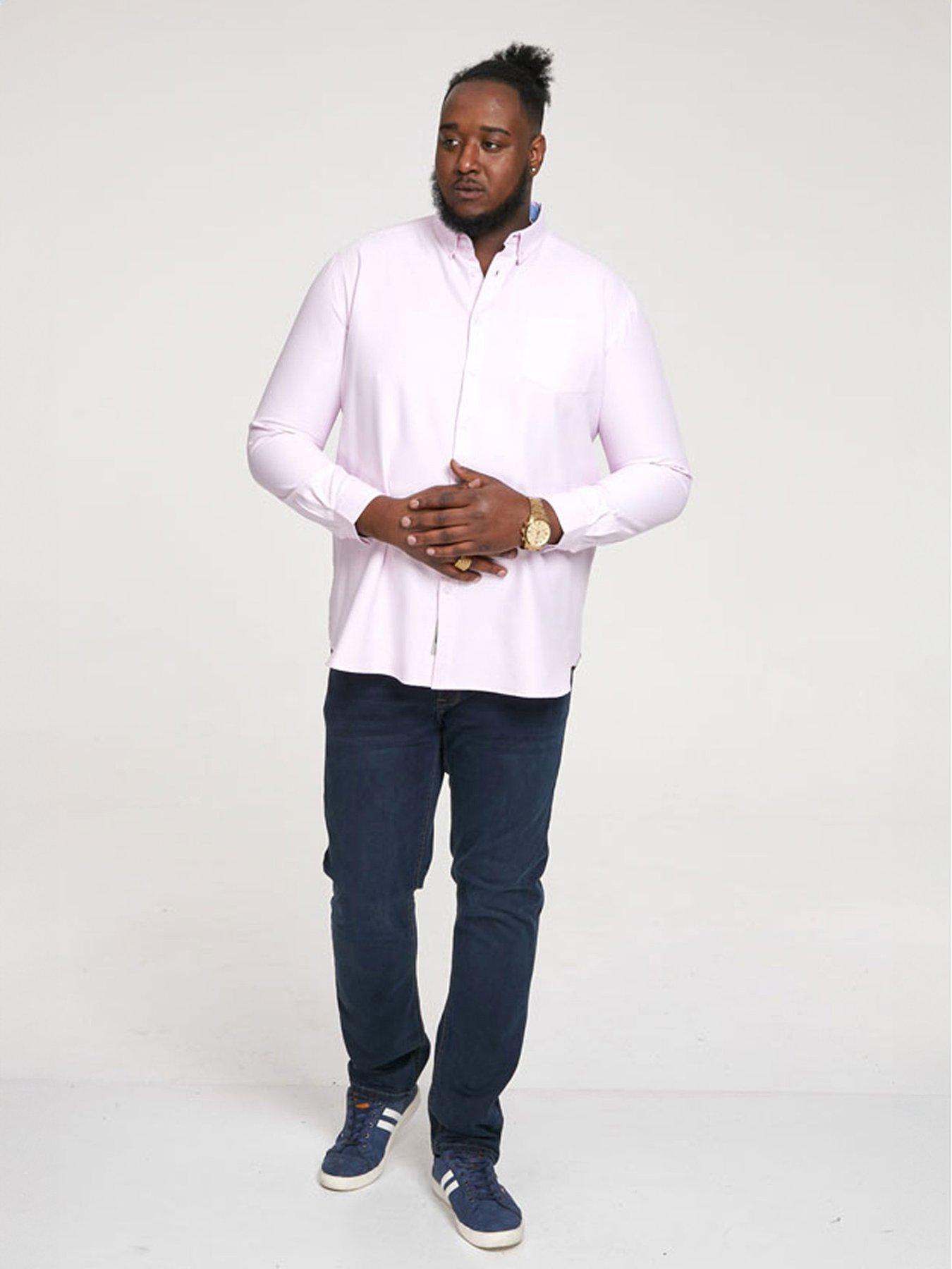 d555-richard-basic-oxford-long-sleeve-shirt--pinkstillFront