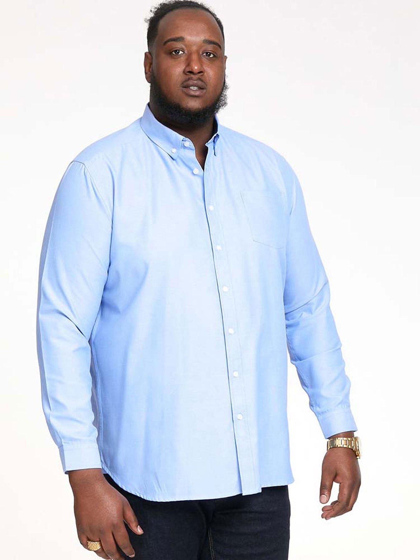 D555 Richard Basic Oxford Long Sleeve Shirt -Sky Blue