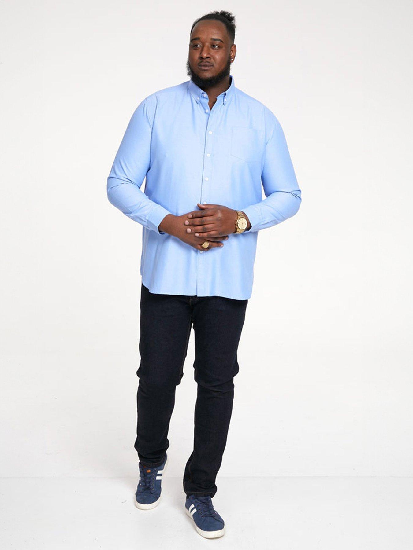 d555-richard-basic-oxford-long-sleeve-shirt--sky-bluestillFront