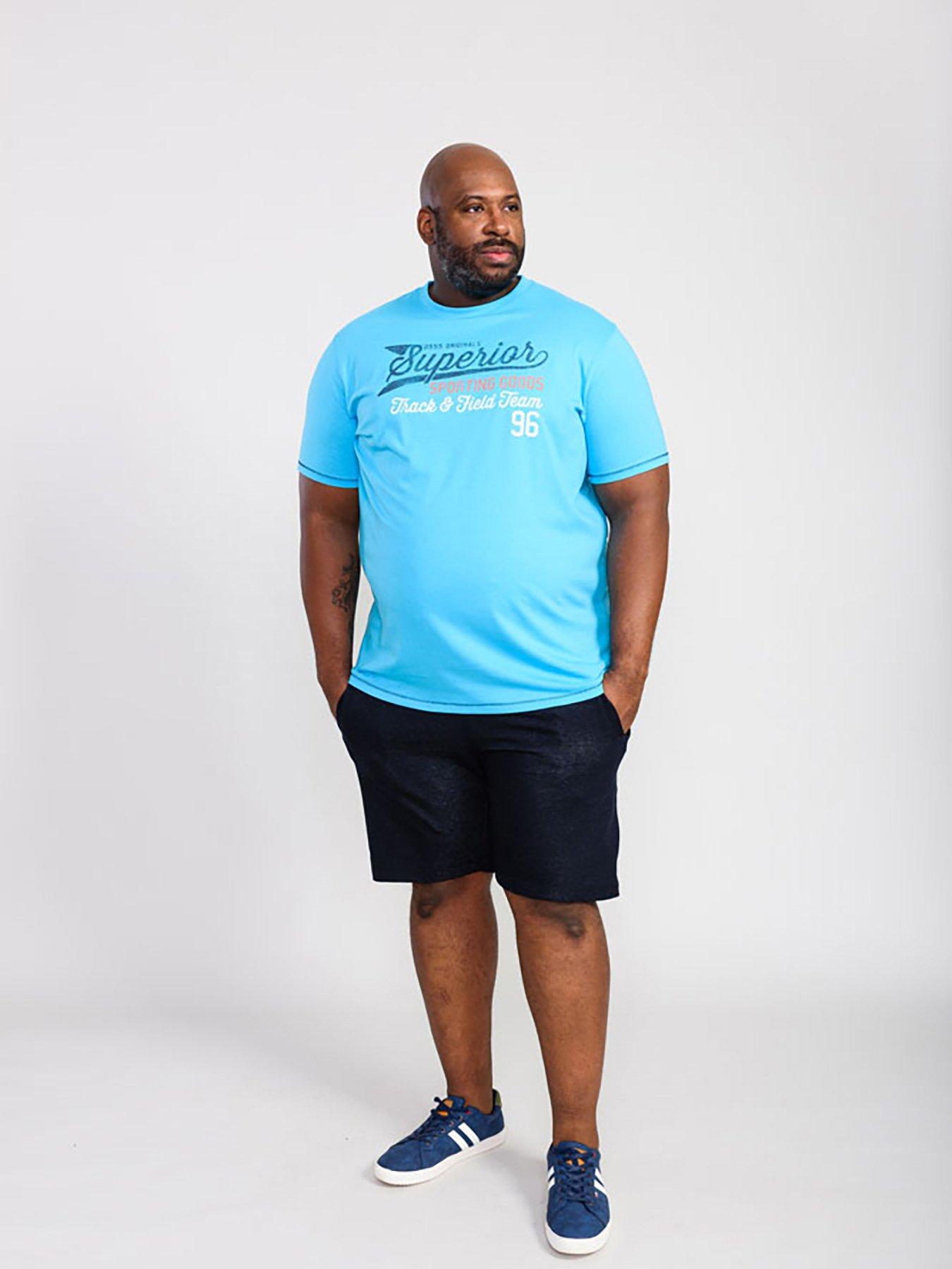 D555 Rushden Superior Printed T-Shirt - Blue