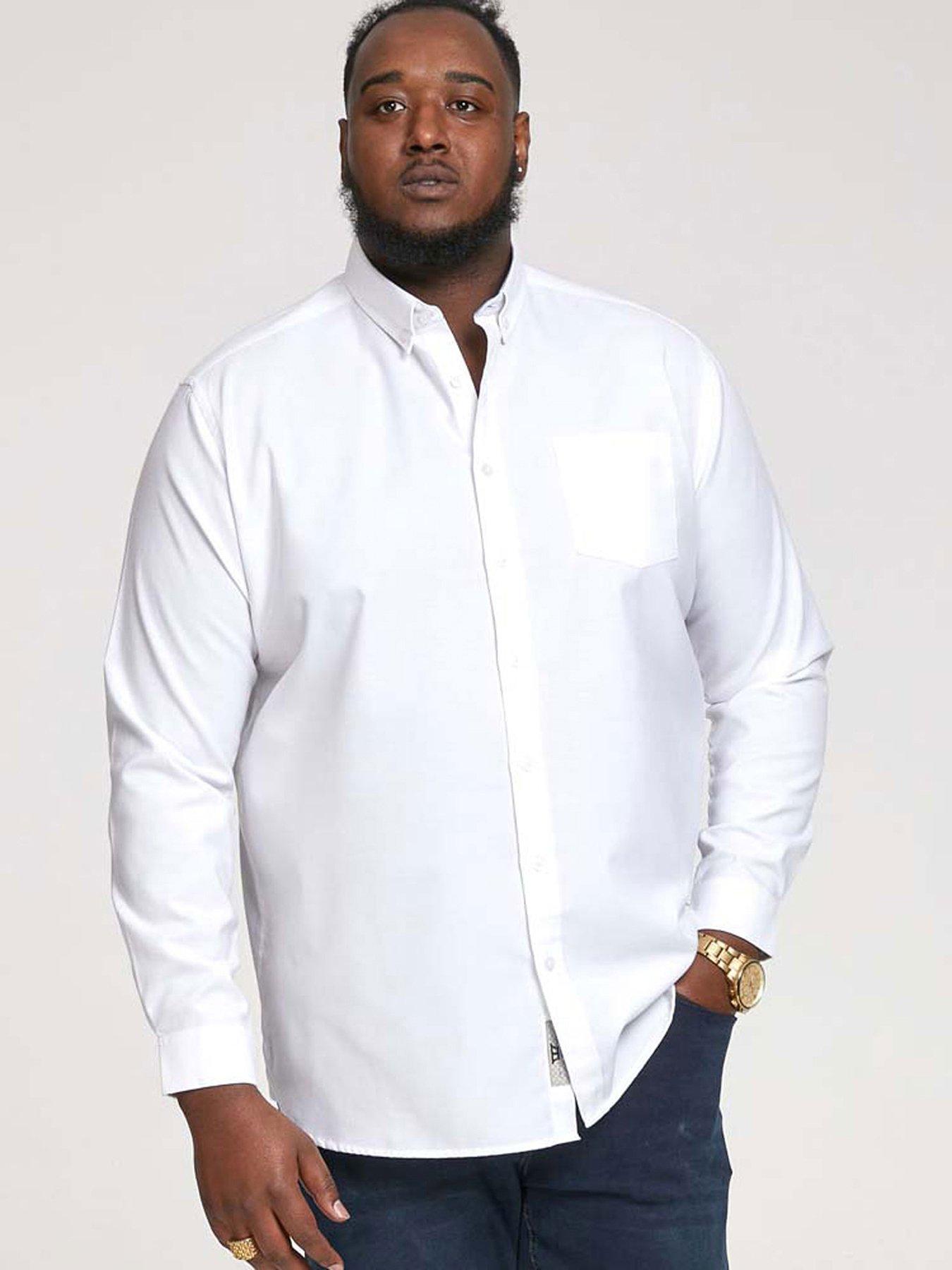 Image 1 of 5 of D555 Richard Basic Oxford Long Sleeve Shirt -White