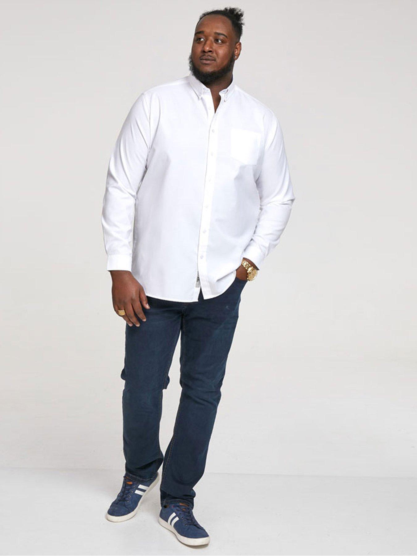 Image 3 of 5 of D555 Richard Basic Oxford Long Sleeve Shirt -White