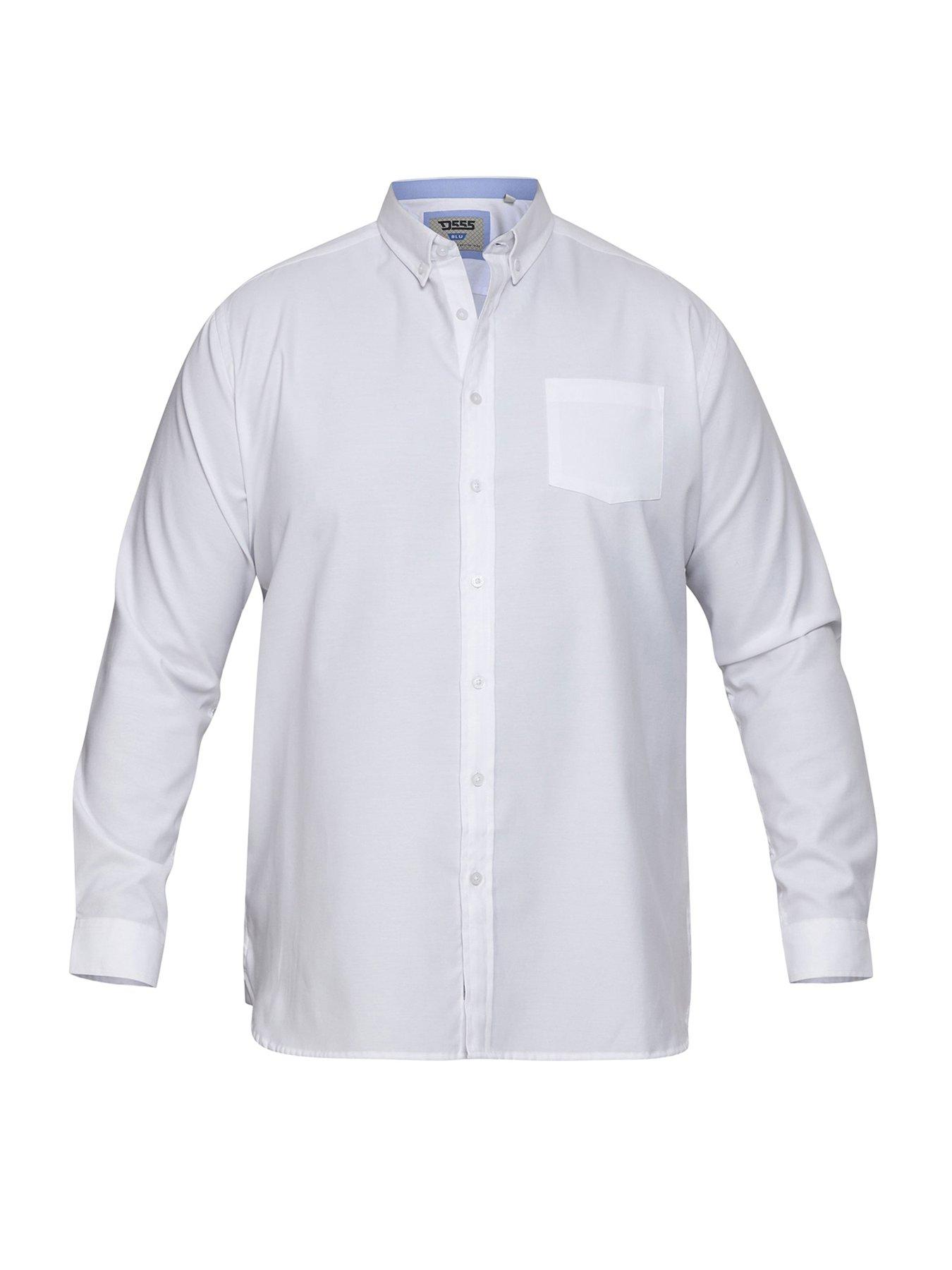 Image 4 of 5 of D555 Richard Basic Oxford Long Sleeve Shirt -White