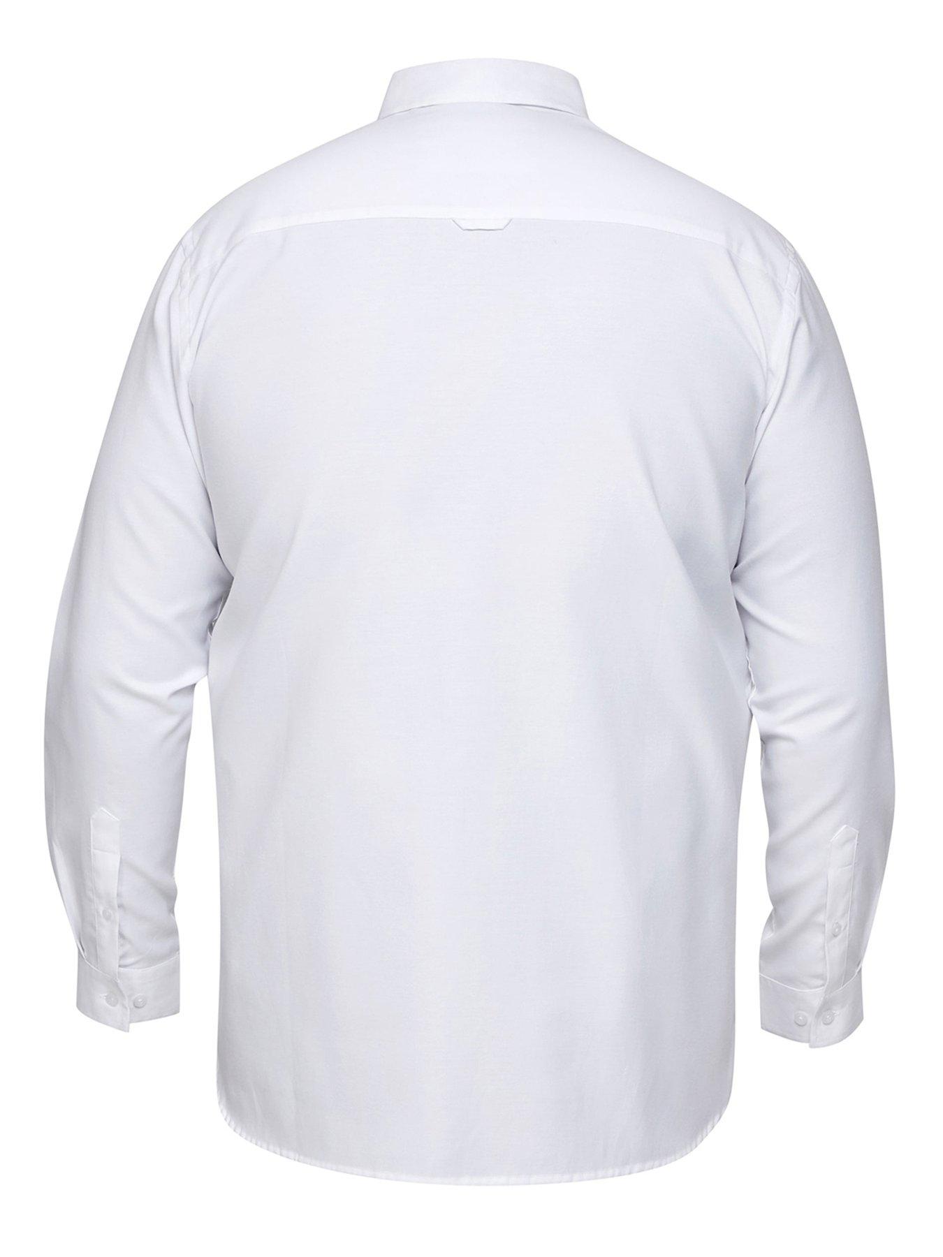 Image 5 of 5 of D555 Richard Basic Oxford Long Sleeve Shirt -White