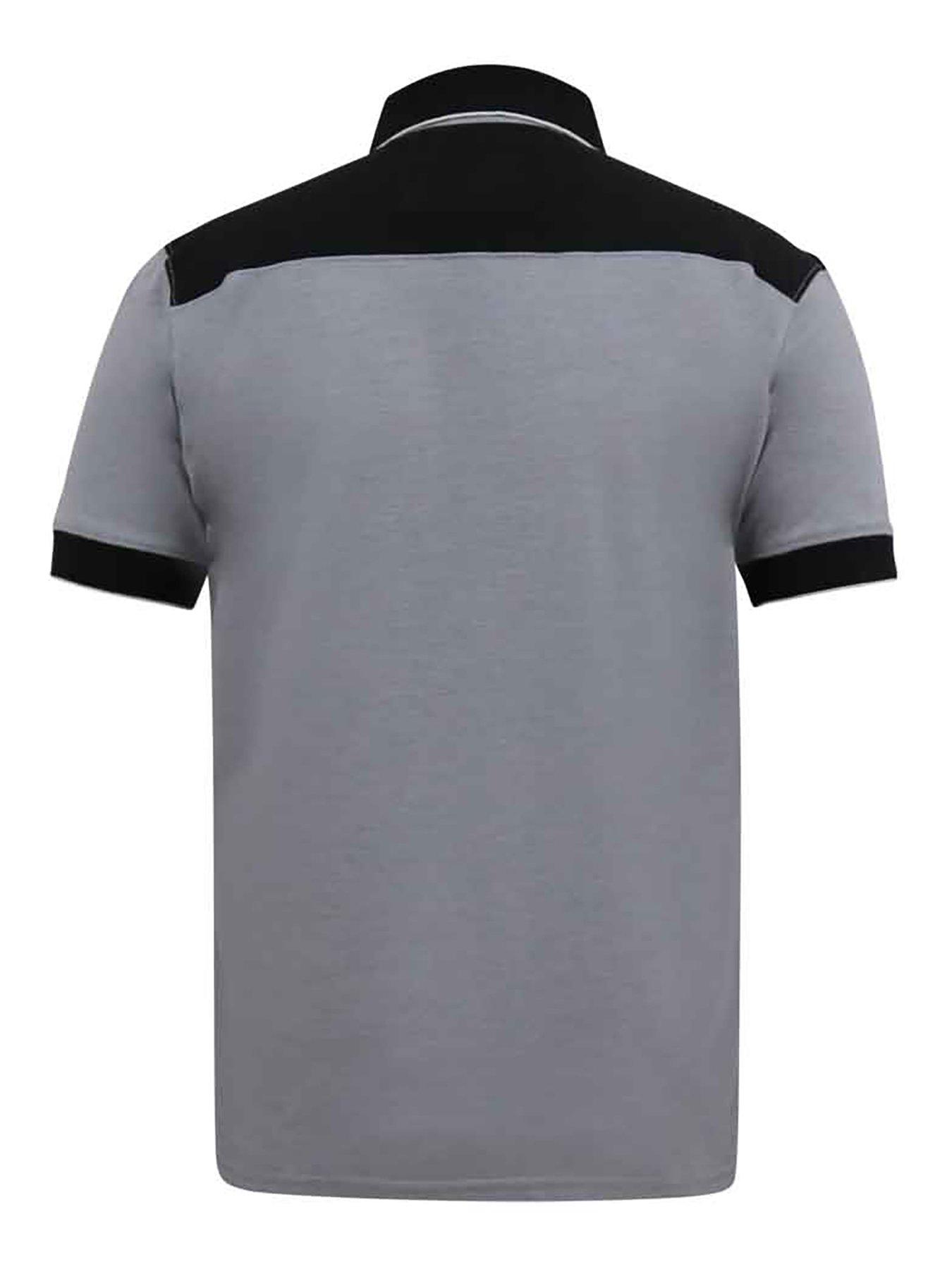 d555-prinstead-with-ribbed-collar-and-cuff-pique-polo-shirt-greydetail