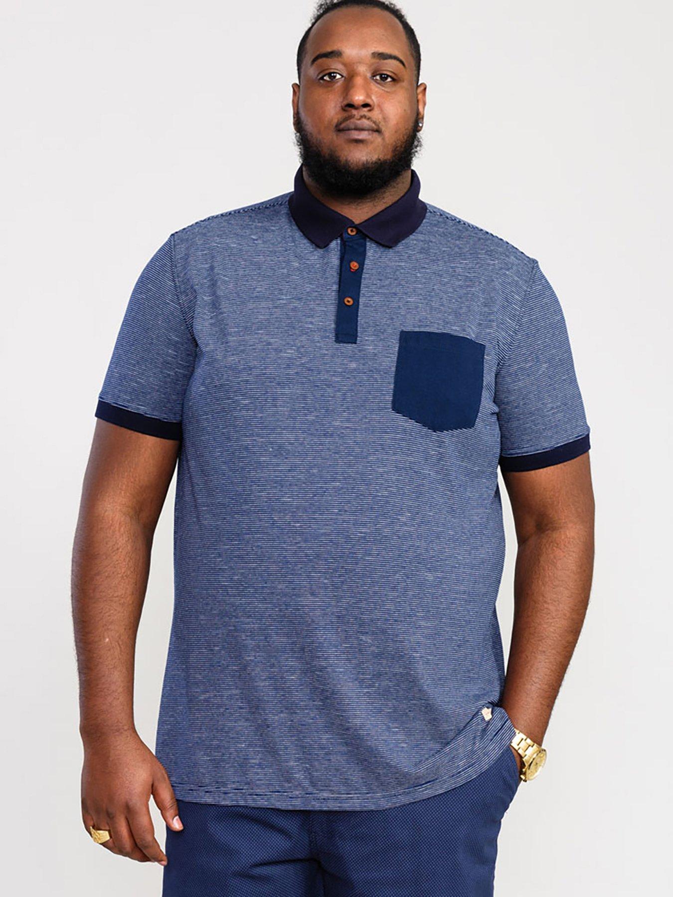 undefined Oxley Fine Stripe Jersey Patch Pocket Polo Shirt