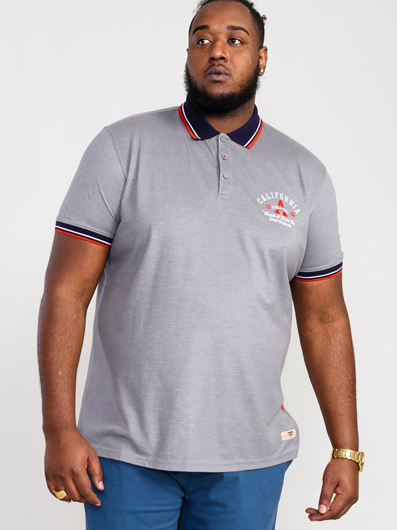 D555 Mersea Pique Polo Shirt with Chest Embroidery - Grey