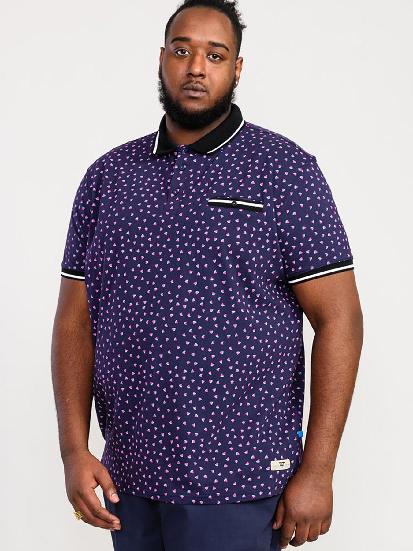 d555-rover-melon-printed-polo-shirt-navyfront