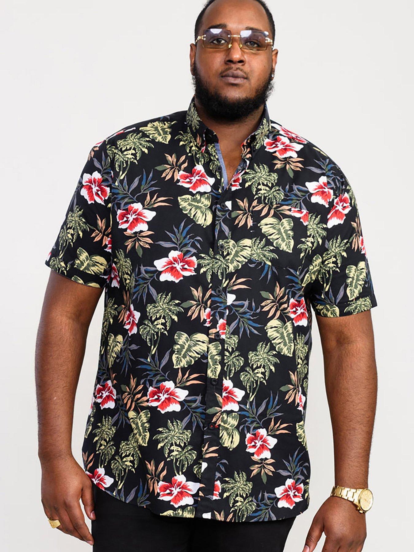 d555-d555-wilton-hawaiian-print-button-down-collar-shirtfront