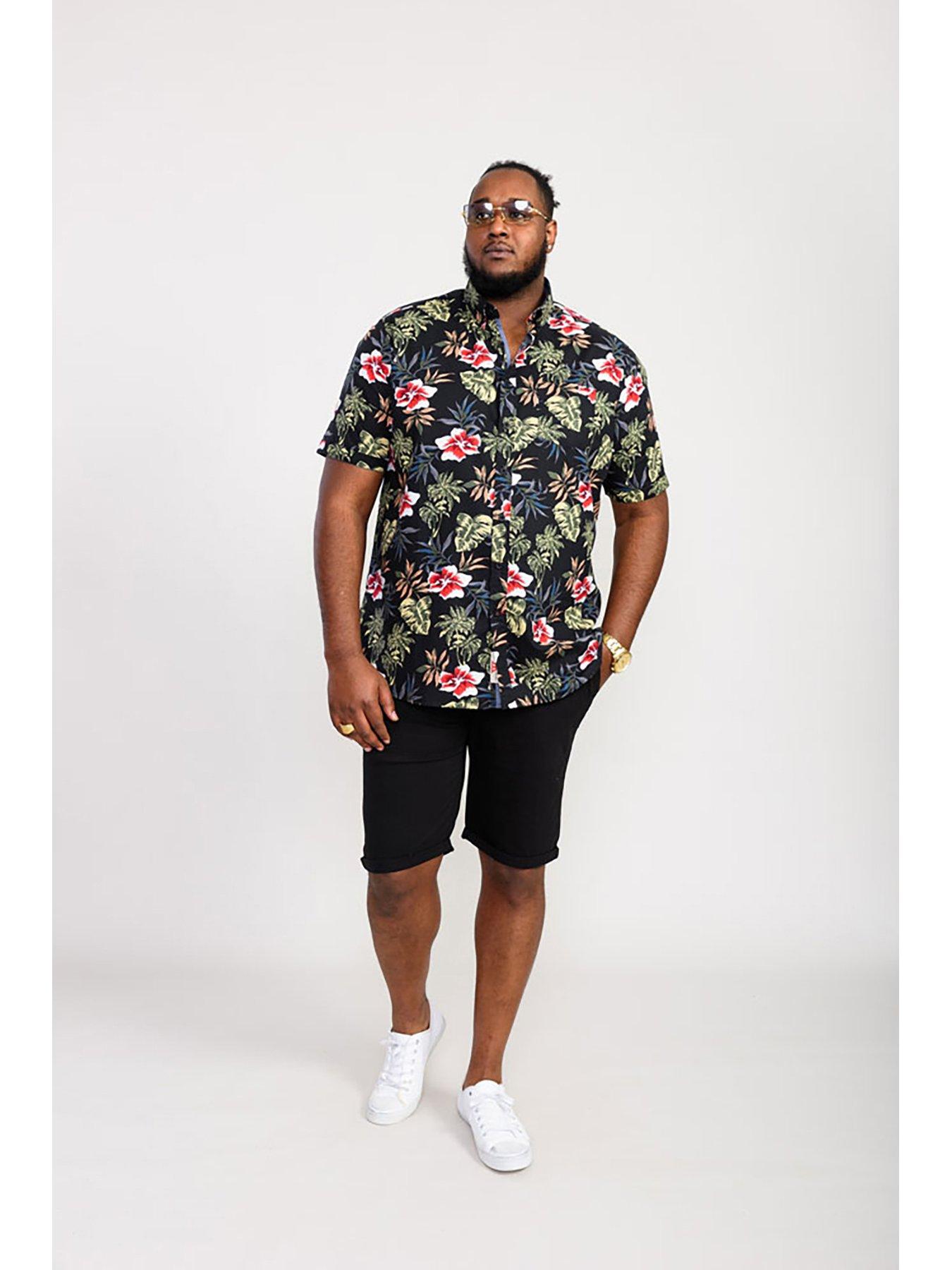 d555-d555-wilton-hawaiian-print-button-down-collar-shirtback