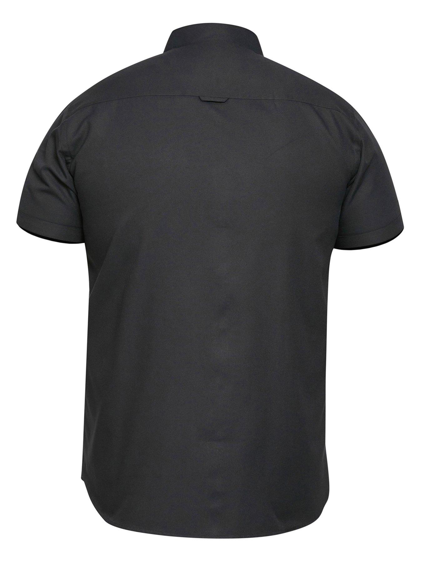 Image 5 of 5 of D555 James Basic Oxford Short Sleeve Shirt -Black