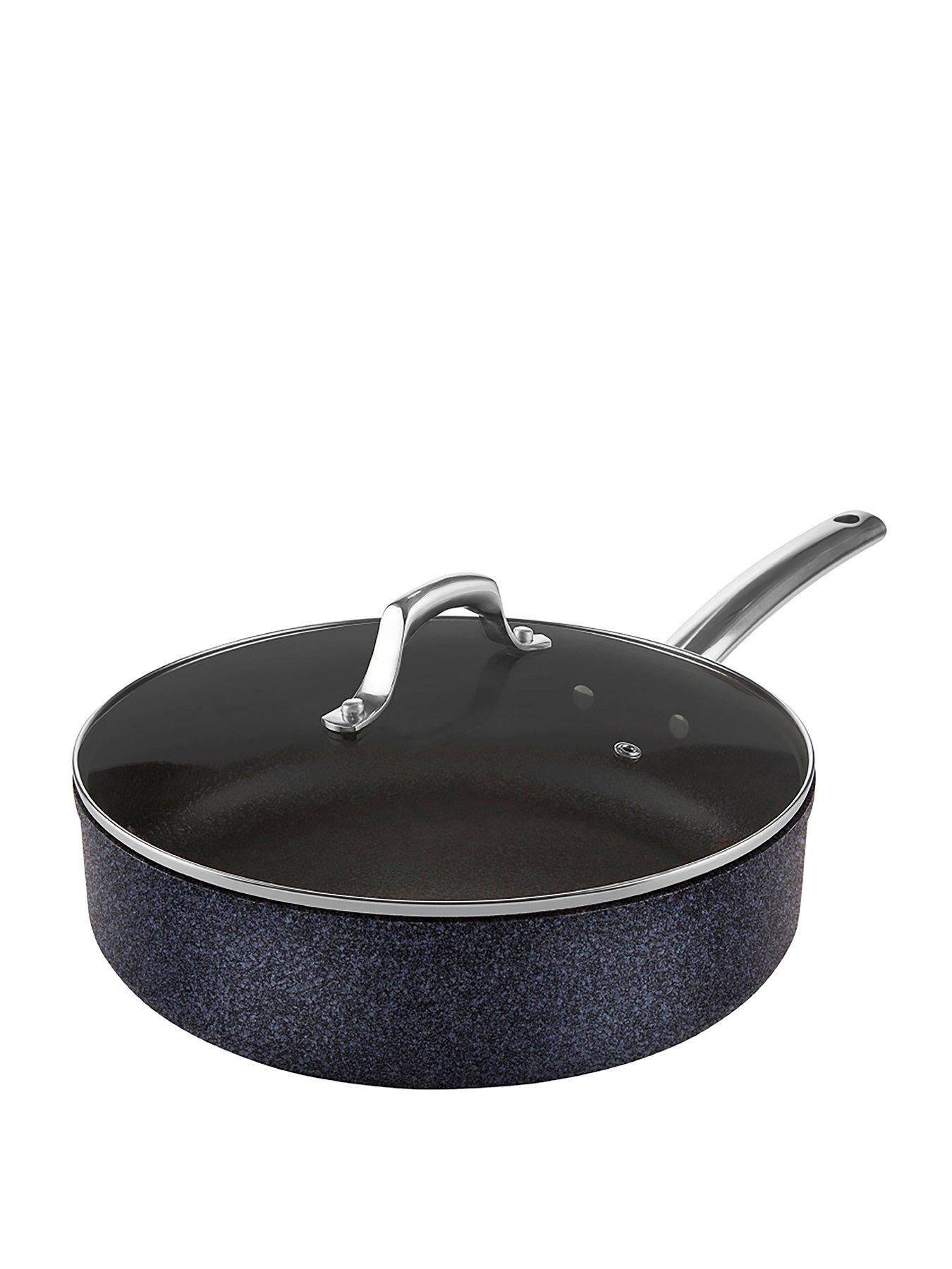 Masterclass Low Casserole Pan Pot 9.5” With Glass Lid Premium Cookware  Purple