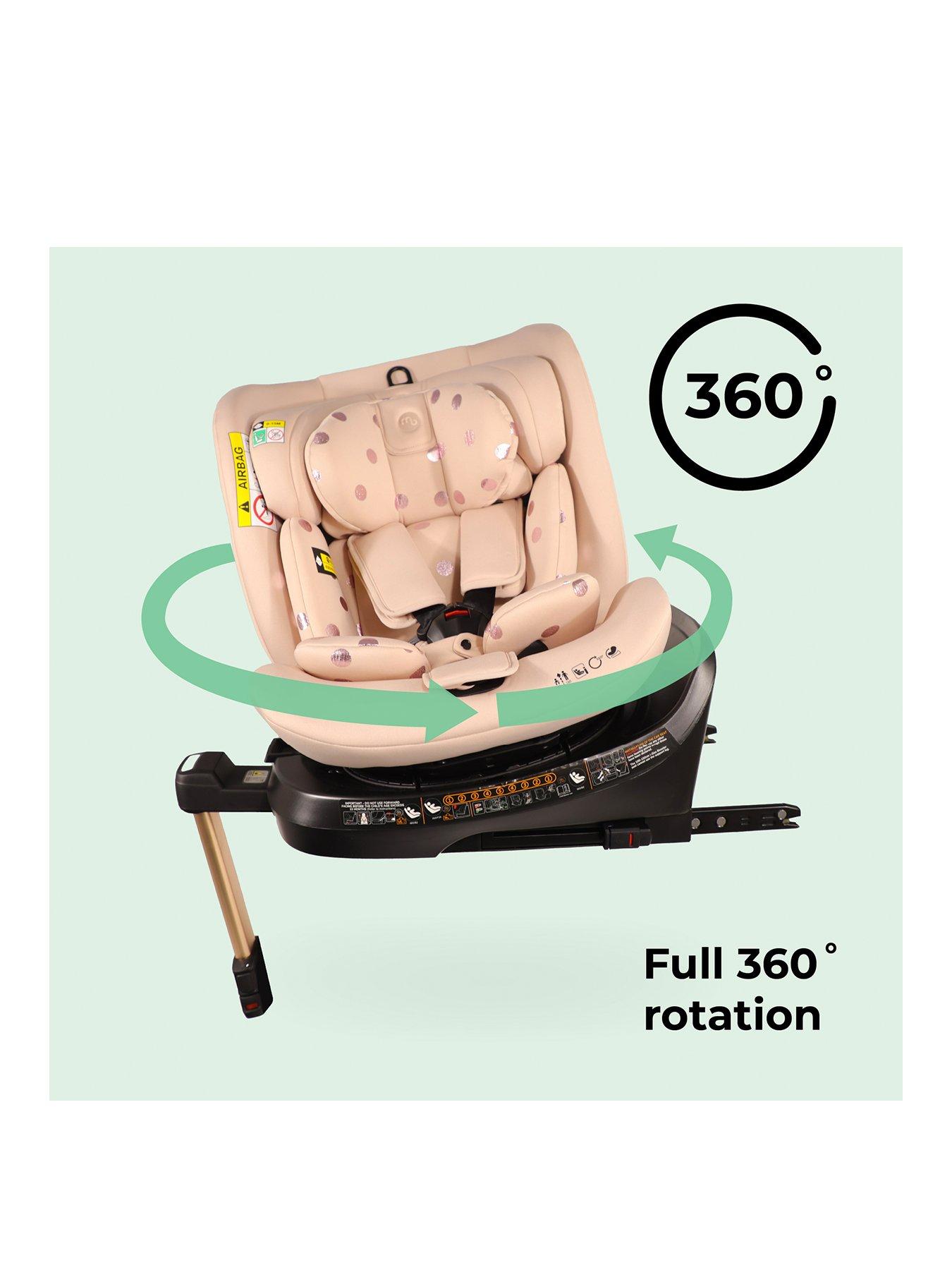 Image 3 of 8 of My Babiie MBCSSPIN i-Size (40-150cm) Spin Car Seat - Pink Polka
