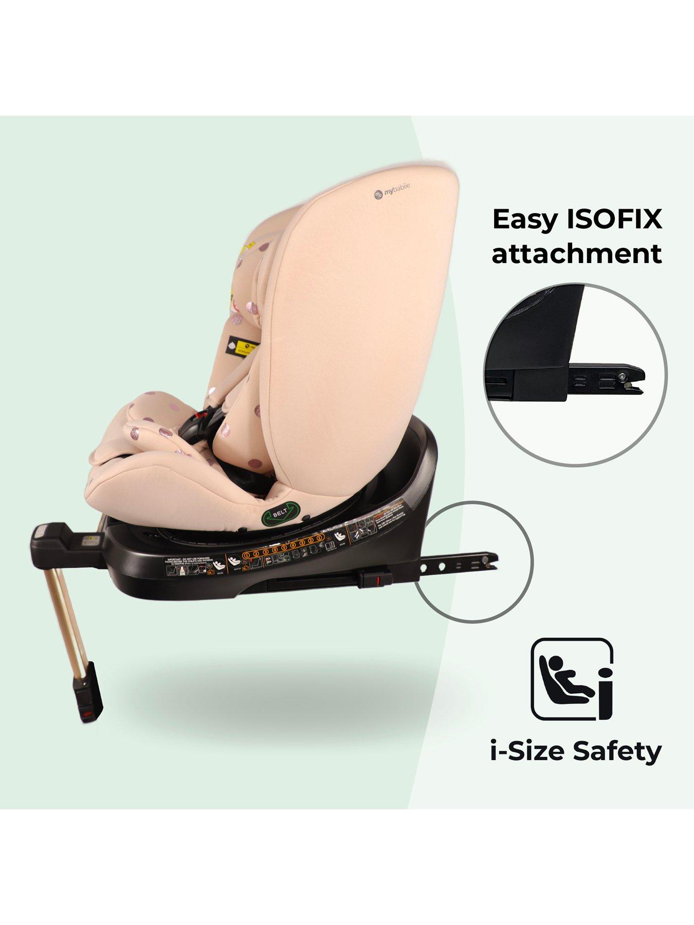 Image 7 of 8 of My Babiie MBCSSPIN i-Size (40-150cm) Spin Car Seat - Pink Polka