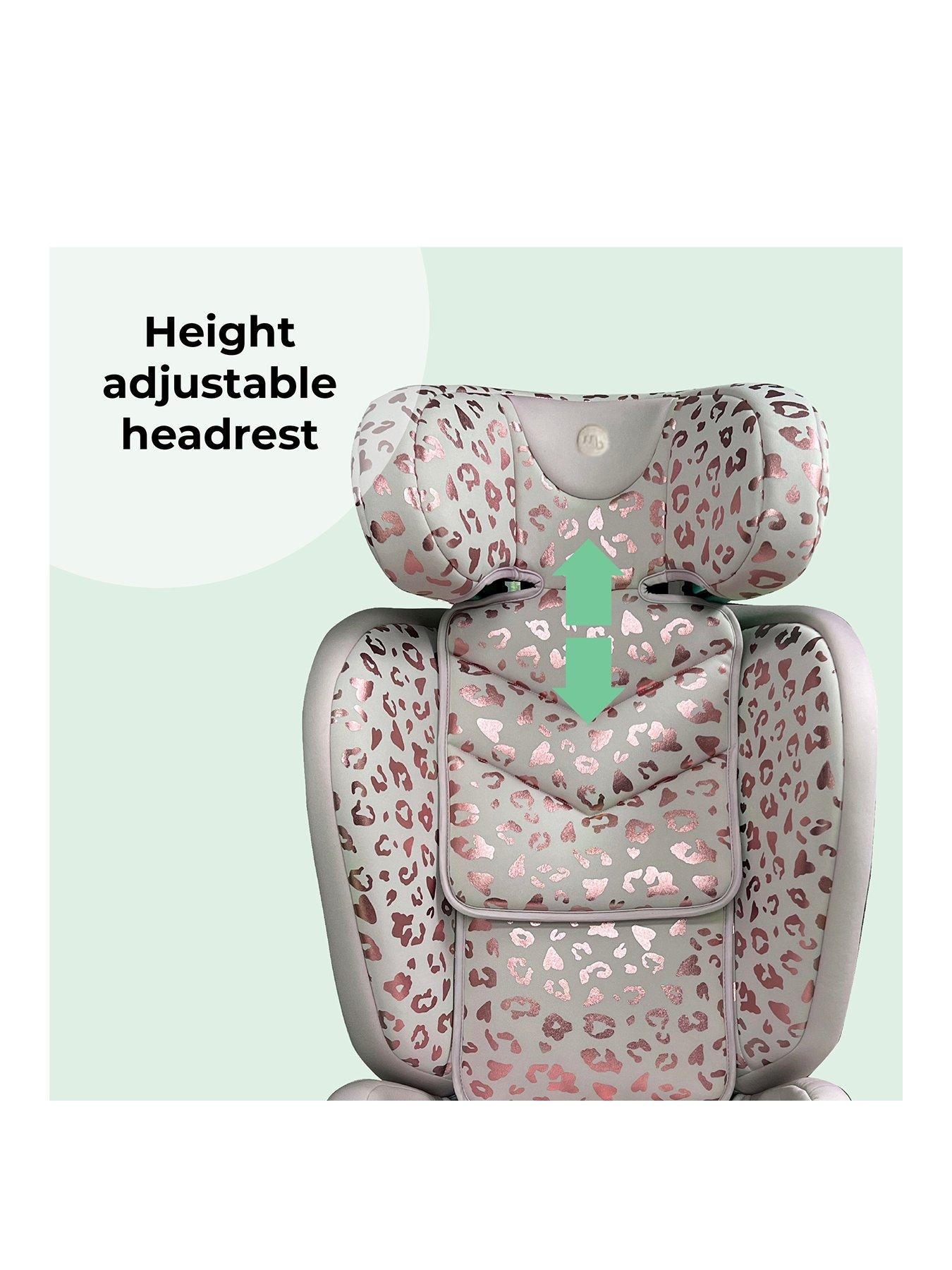 Image 3 of 7 of My Babiie My Babiie iSize Blush Leopard Car Seat (100-150cm)