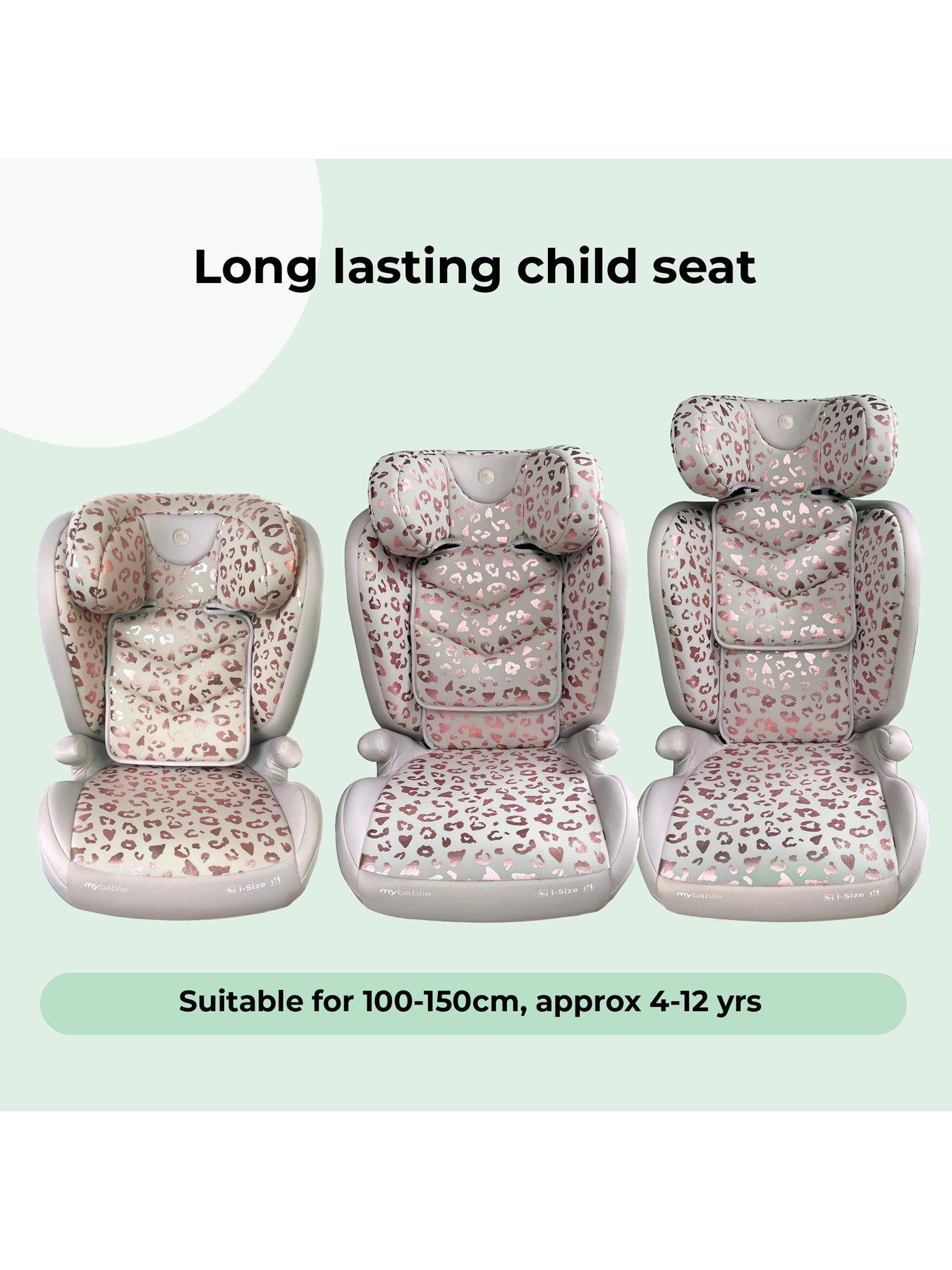 Image 6 of 7 of My Babiie My Babiie iSize Blush Leopard Car Seat (100-150cm)