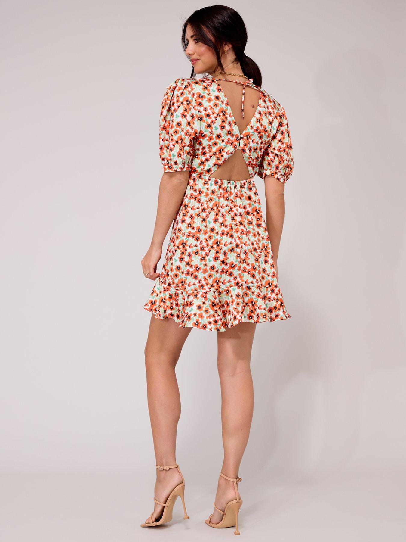 Lucy Mecklenburgh x V by Very Satin Print Mini Dress Multi