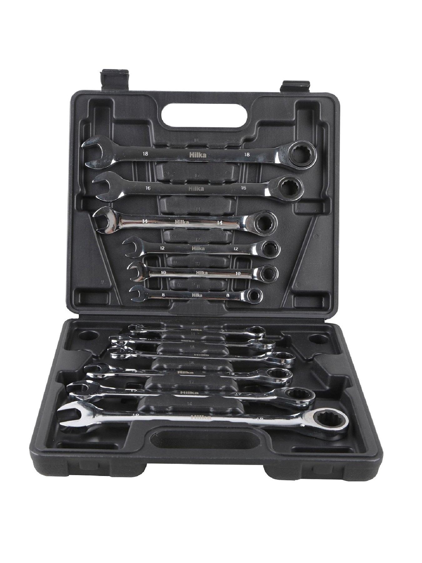 Image 1 of 3 of Hilka Tools 12 pce Ratchet Combination Spanner Set Metric Pro Craft