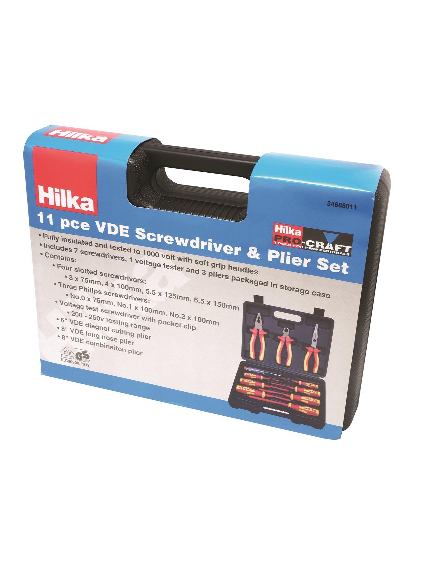 hilka-tools-11-pce-vde-screwdriver-pliers-setoutfit