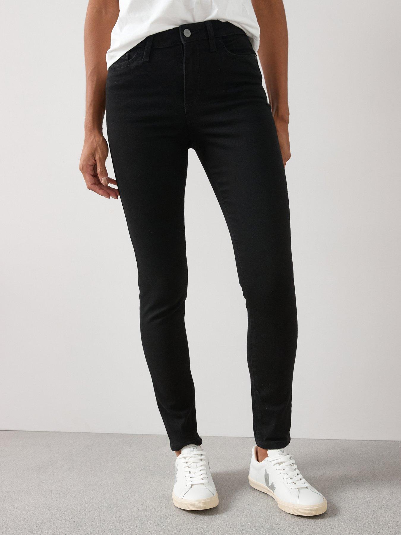 Image 1 of 7 of The Very Collection Relaxed Skinny Jeans - Black