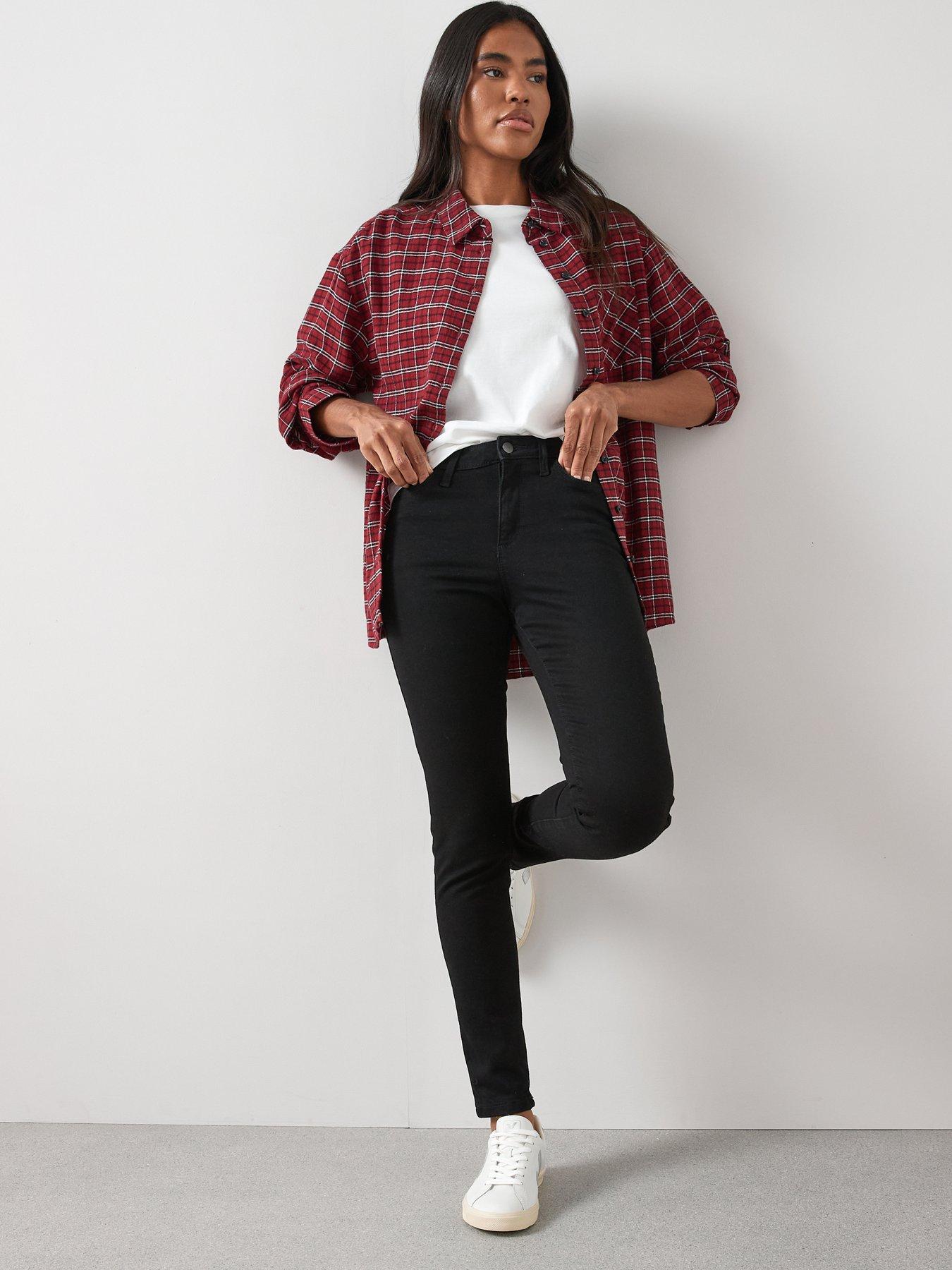 Image 3 of 7 of The Very Collection Relaxed Skinny Jeans - Black