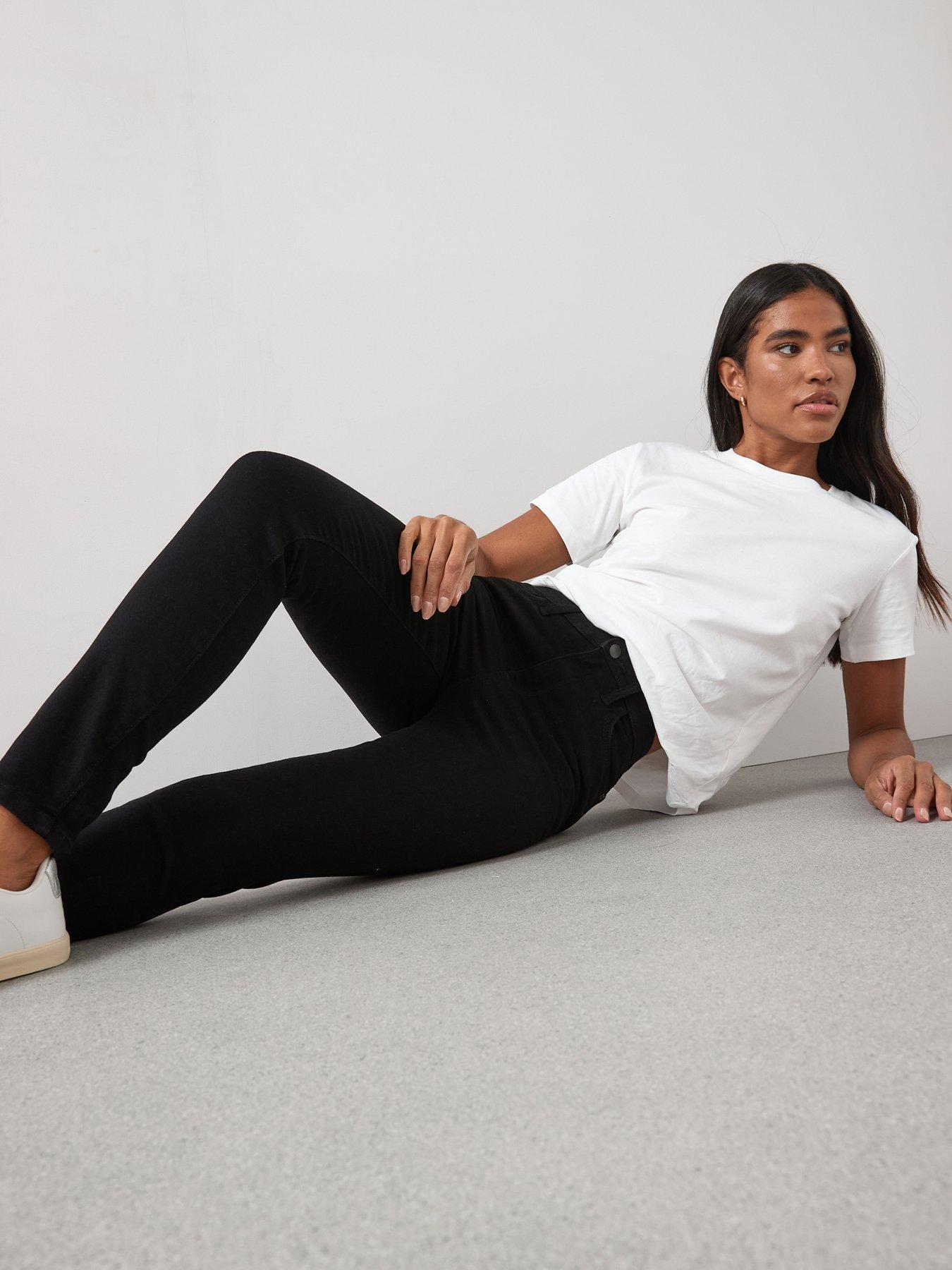 Image 5 of 7 of The Very Collection Relaxed Skinny Jeans - Black