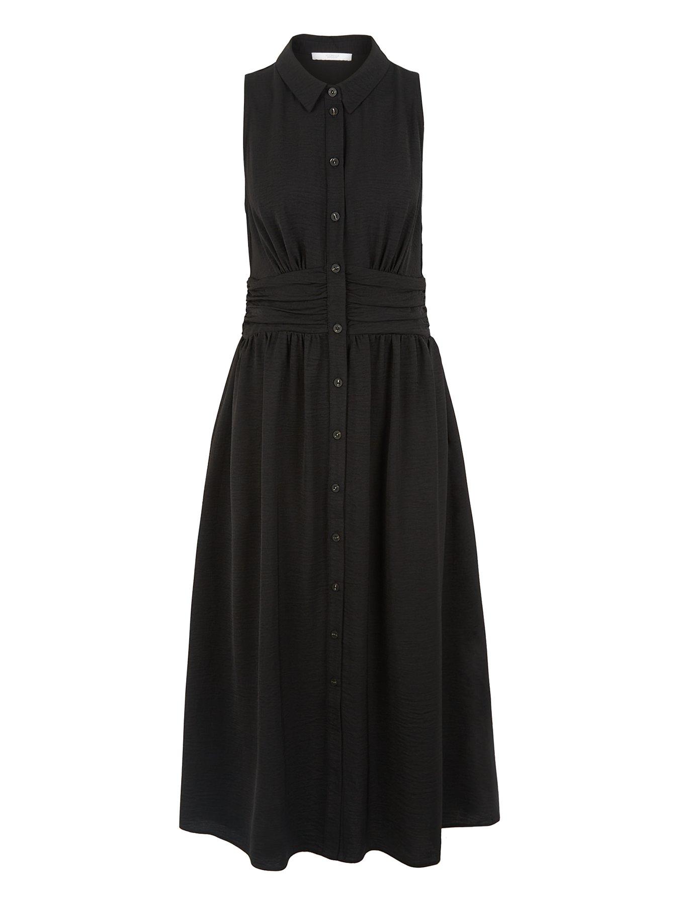 michelle-keegan-ruched-waistnbspmidi-dress-blackdetail
