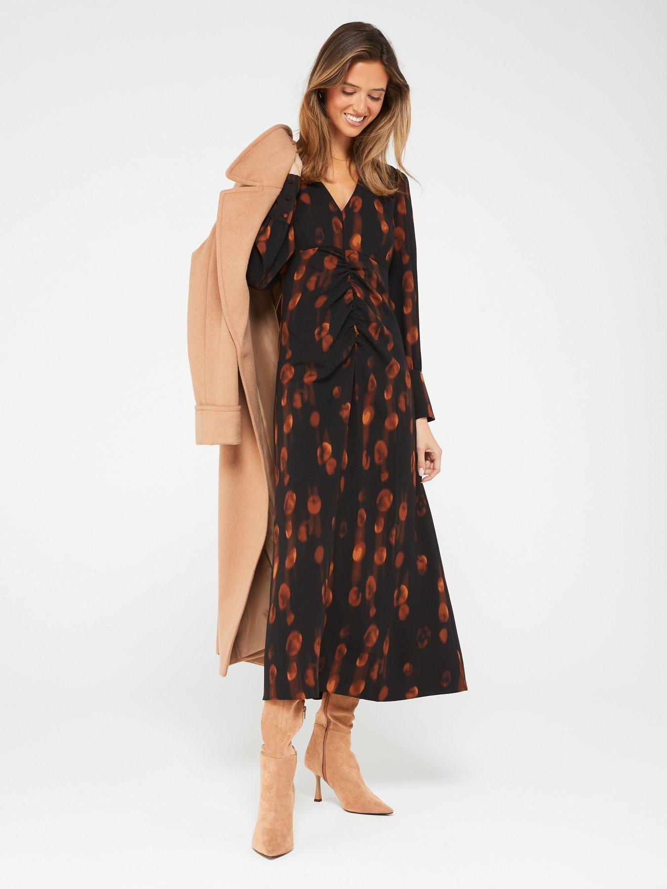 fig-basil-ruched-printed-midaxi-dress-multi