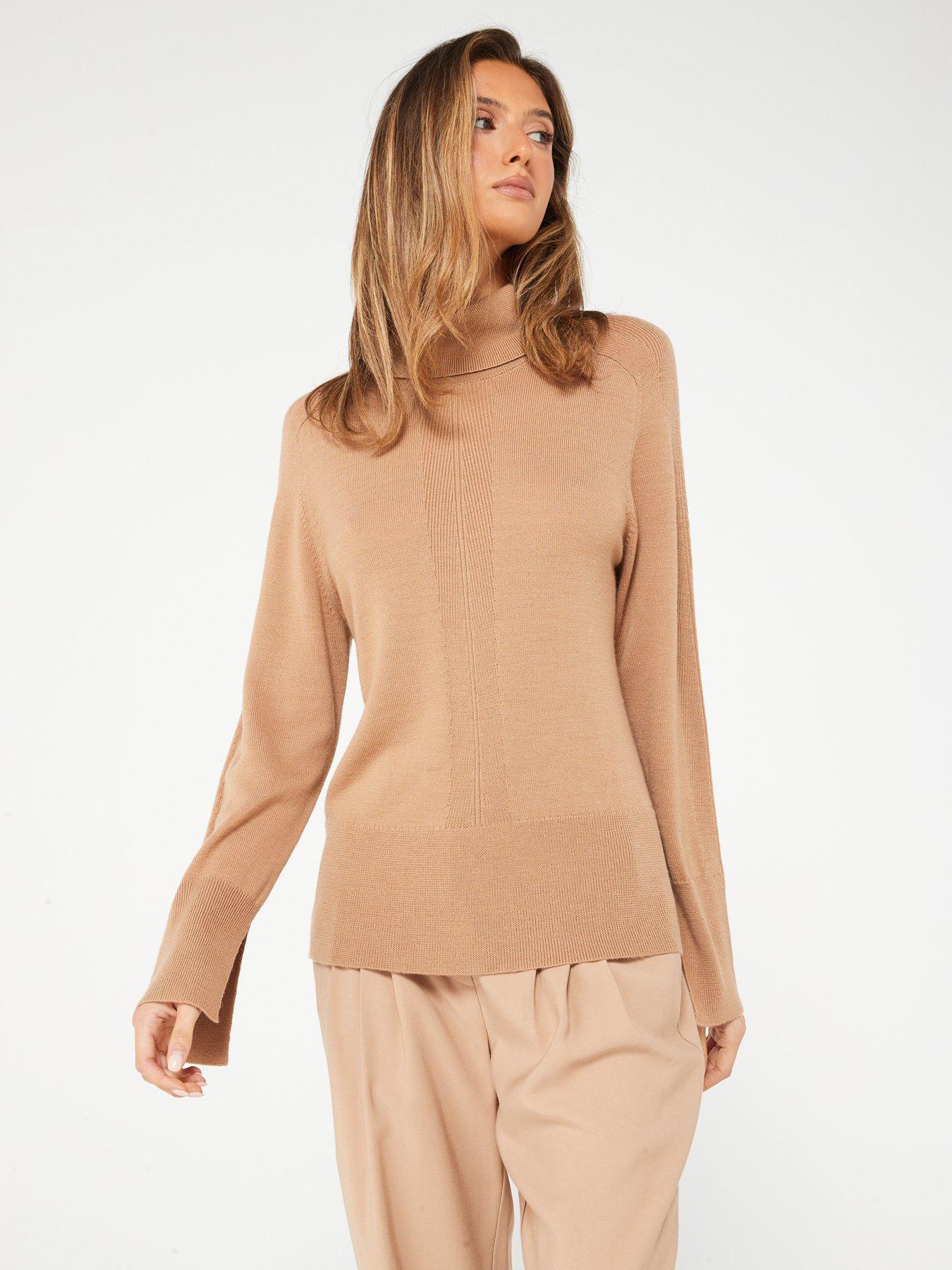 Merino wool roll outlet neck jumper ladies