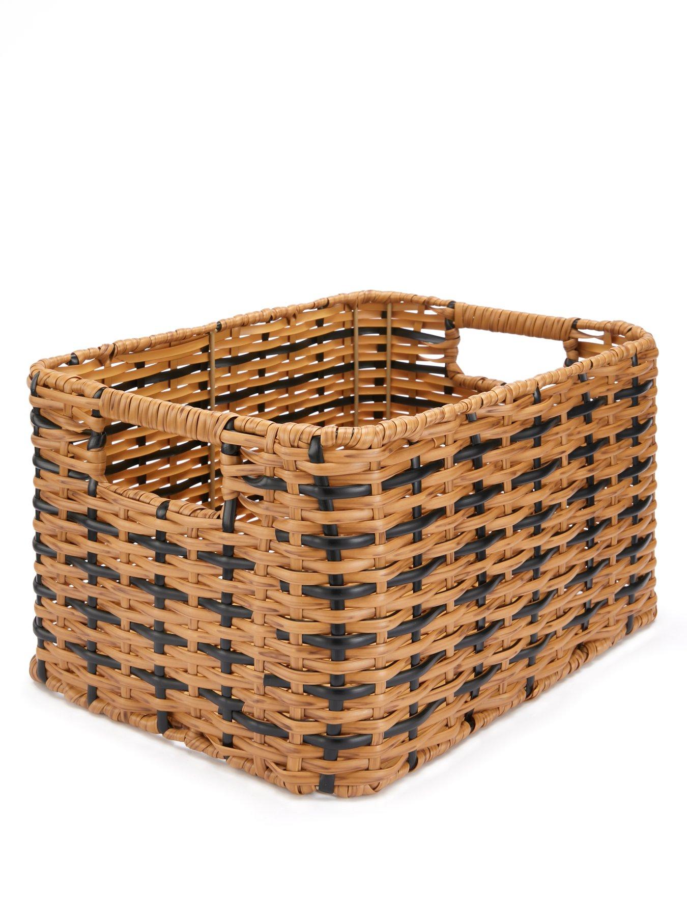 Image 2 of 6 of The Very Collection Rectangle Black/Natural Basket