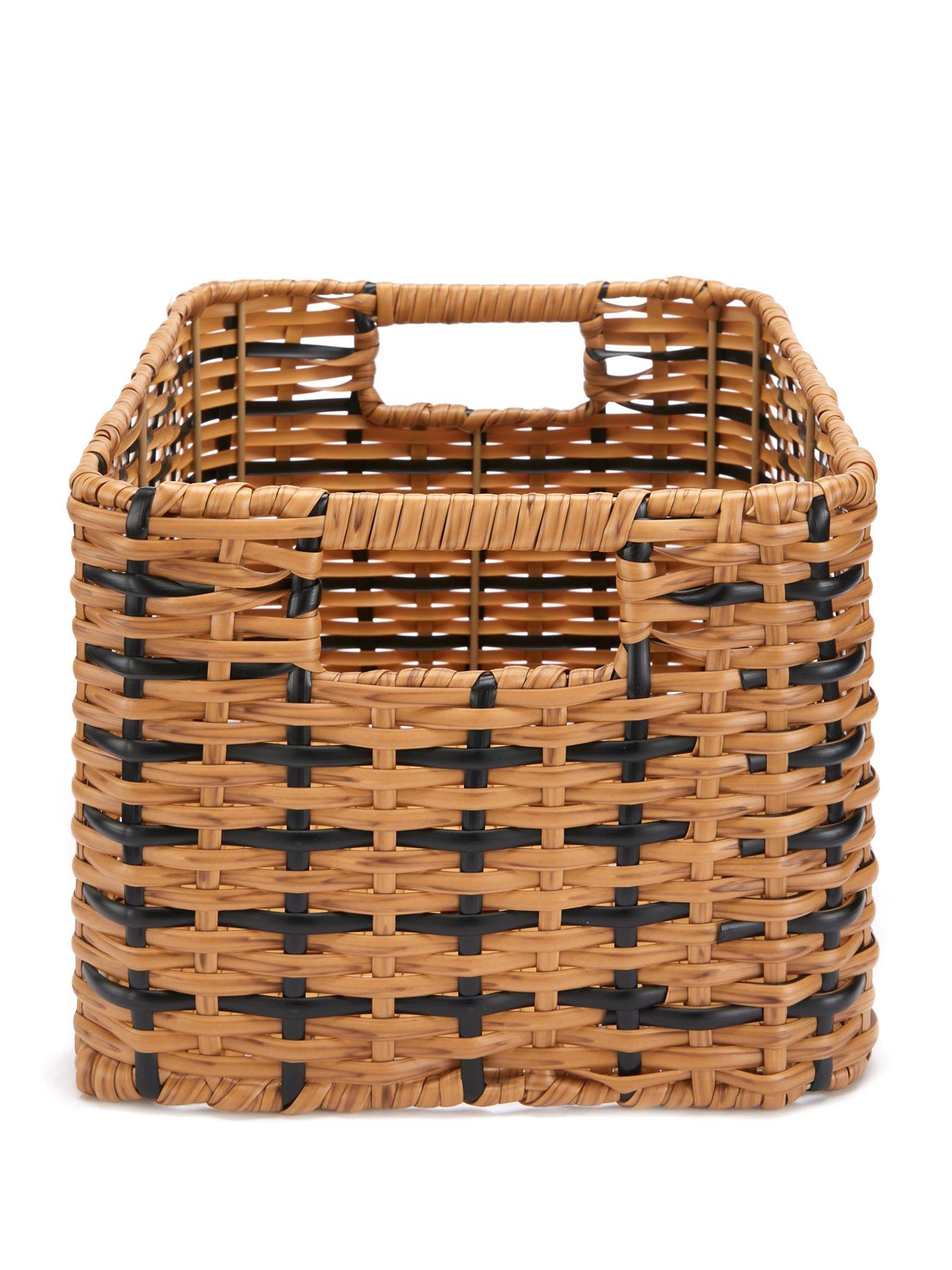 Image 3 of 6 of The Very Collection Rectangle Black/Natural Basket