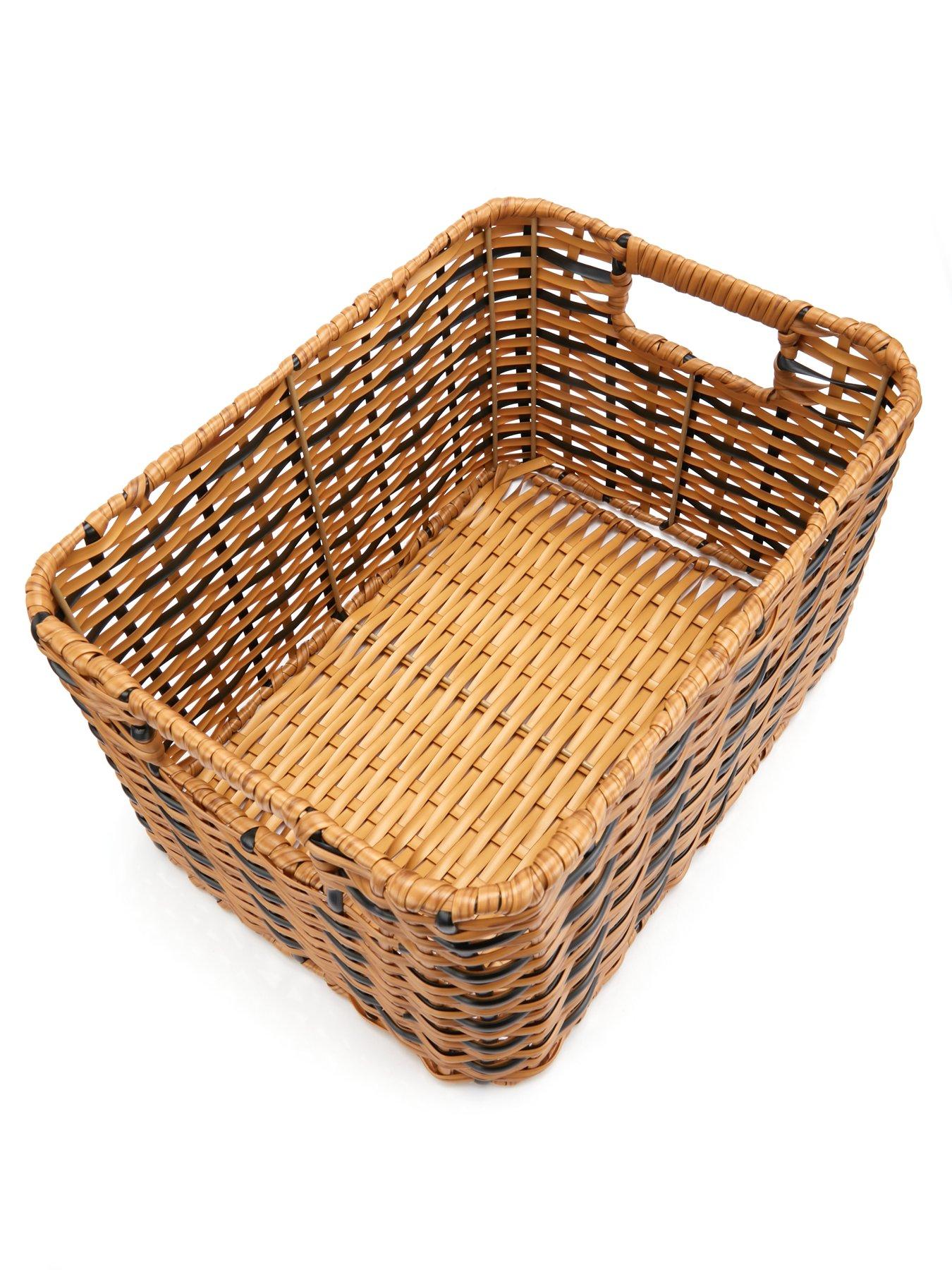 Image 4 of 6 of The Very Collection Rectangle Black/Natural Basket