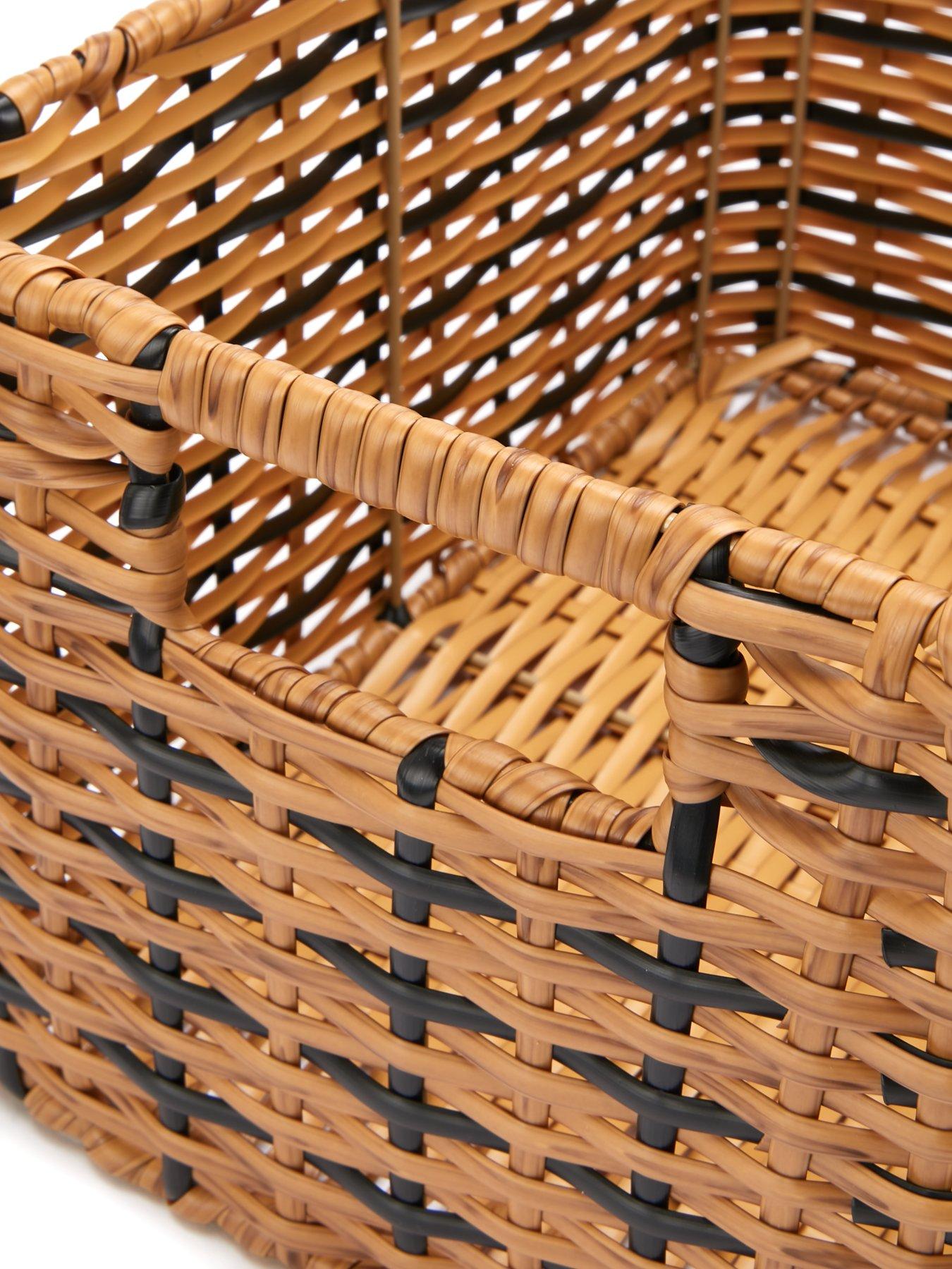 Image 5 of 6 of The Very Collection Rectangle Black/Natural Basket