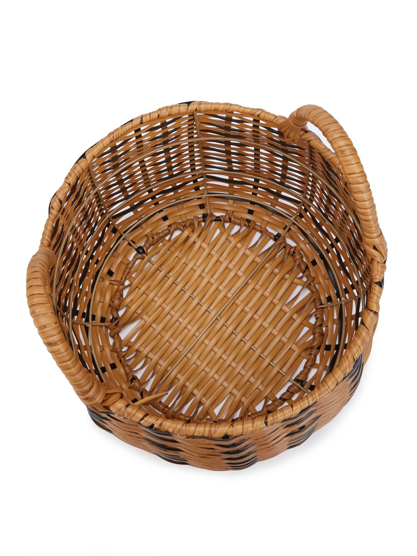 Image 4 of 6 of The Very Collection Set of 2 Black/Natural Round Basket