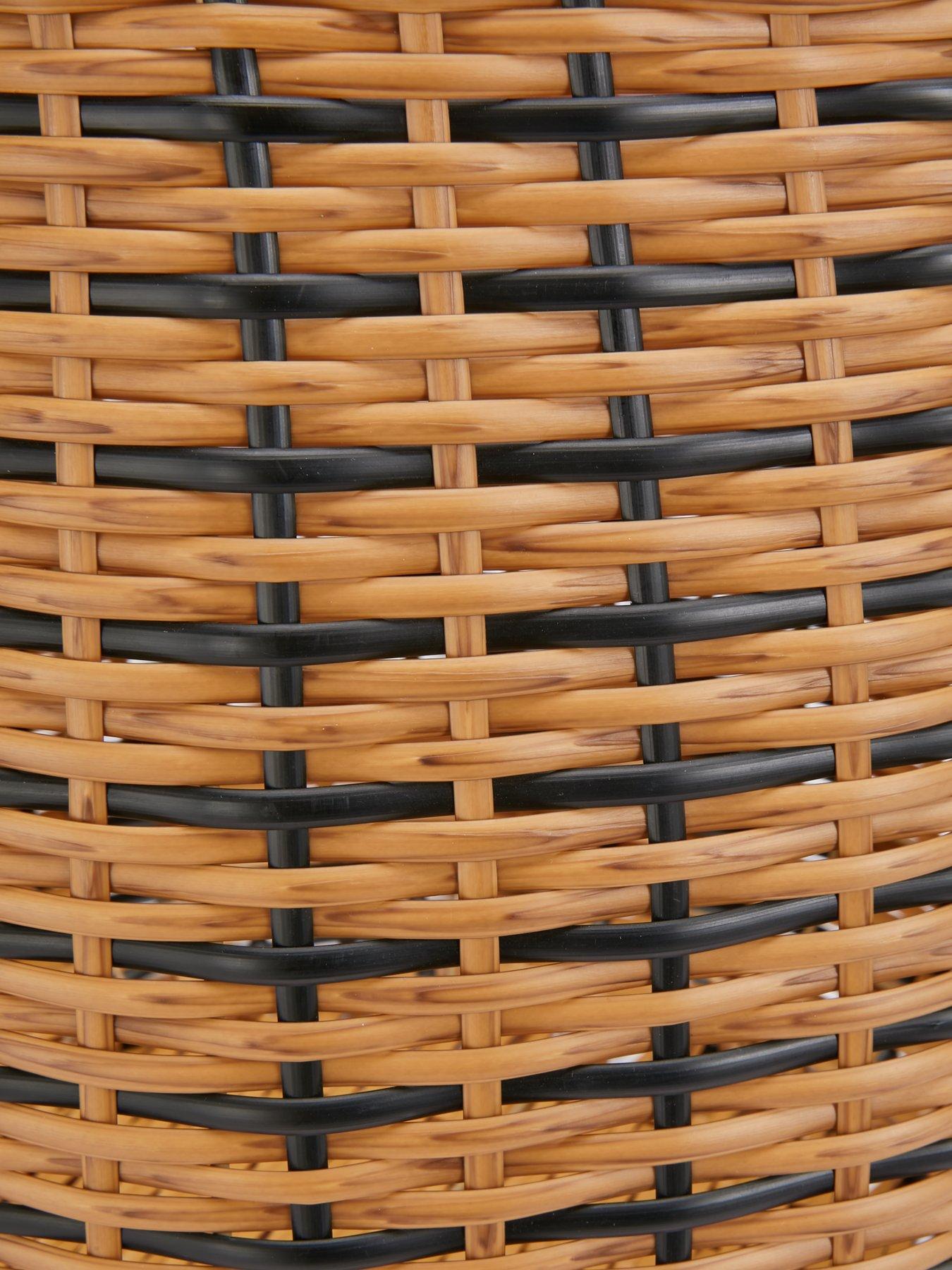 Image 6 of 6 of The Very Collection Set of 2 Black/Natural Round Basket